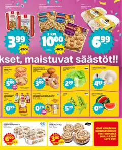  | Sivu: 3 | Tuotteet: Jäävuorisalaatti, Mozzarella, Pizza, Kerma