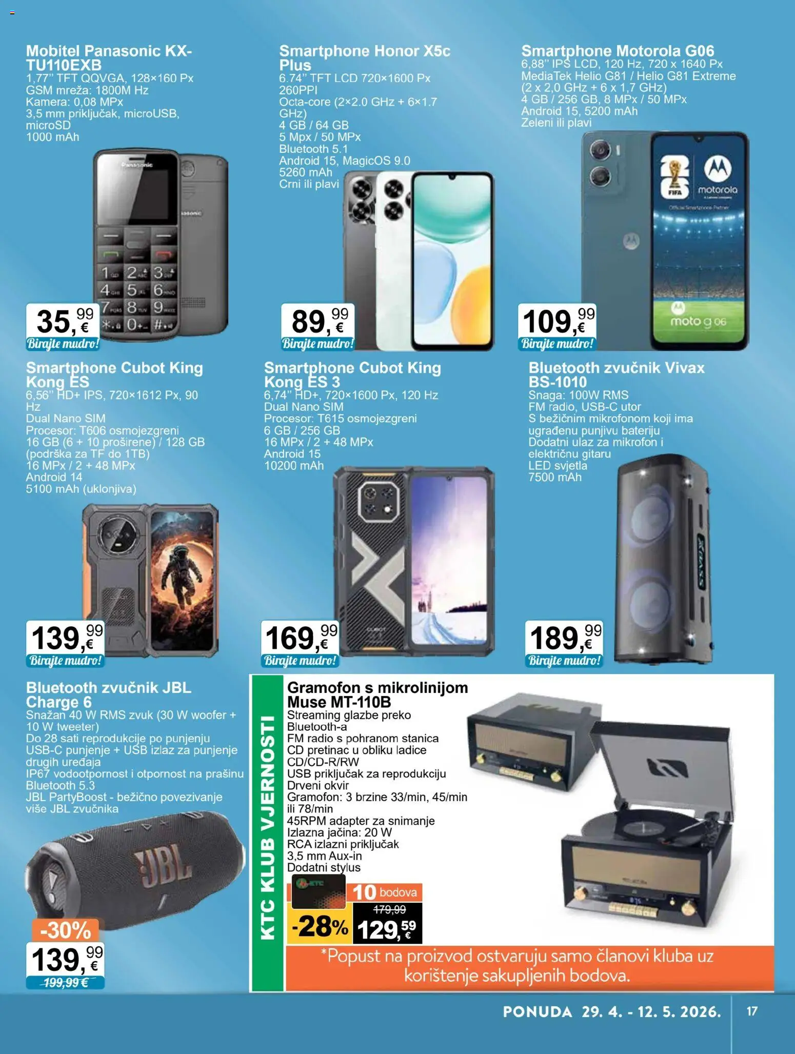 KTC katalog | vrijedi od 29.04.2026 | Stranica: 14 | Proizvodi: Ladice, Radio, Mikrofon, Zvučnik