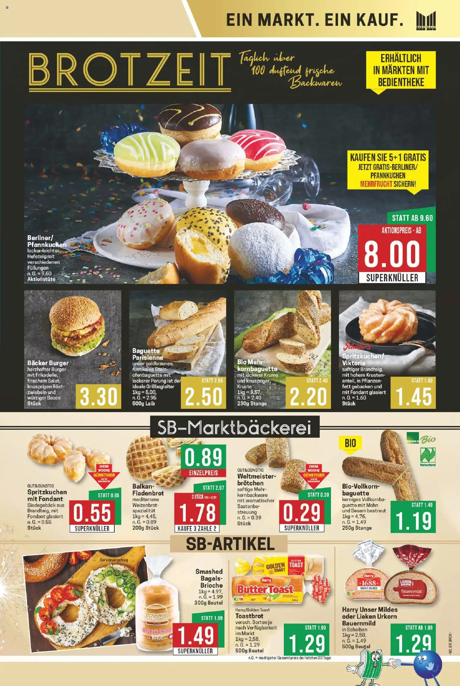 Marktkauf Prospekt 	 – gültig ab 29.12.2025 | Seite: 9 | Produkte: Butter, Toast, Baguette, Pfannkuchen