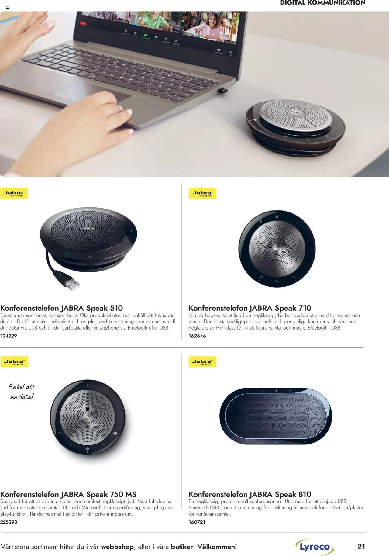 Lyreco reklamblad aktuell från 01.07.2024 | Sida: 21 | Produkter: Smartphone, Dator, Högtalare, USB