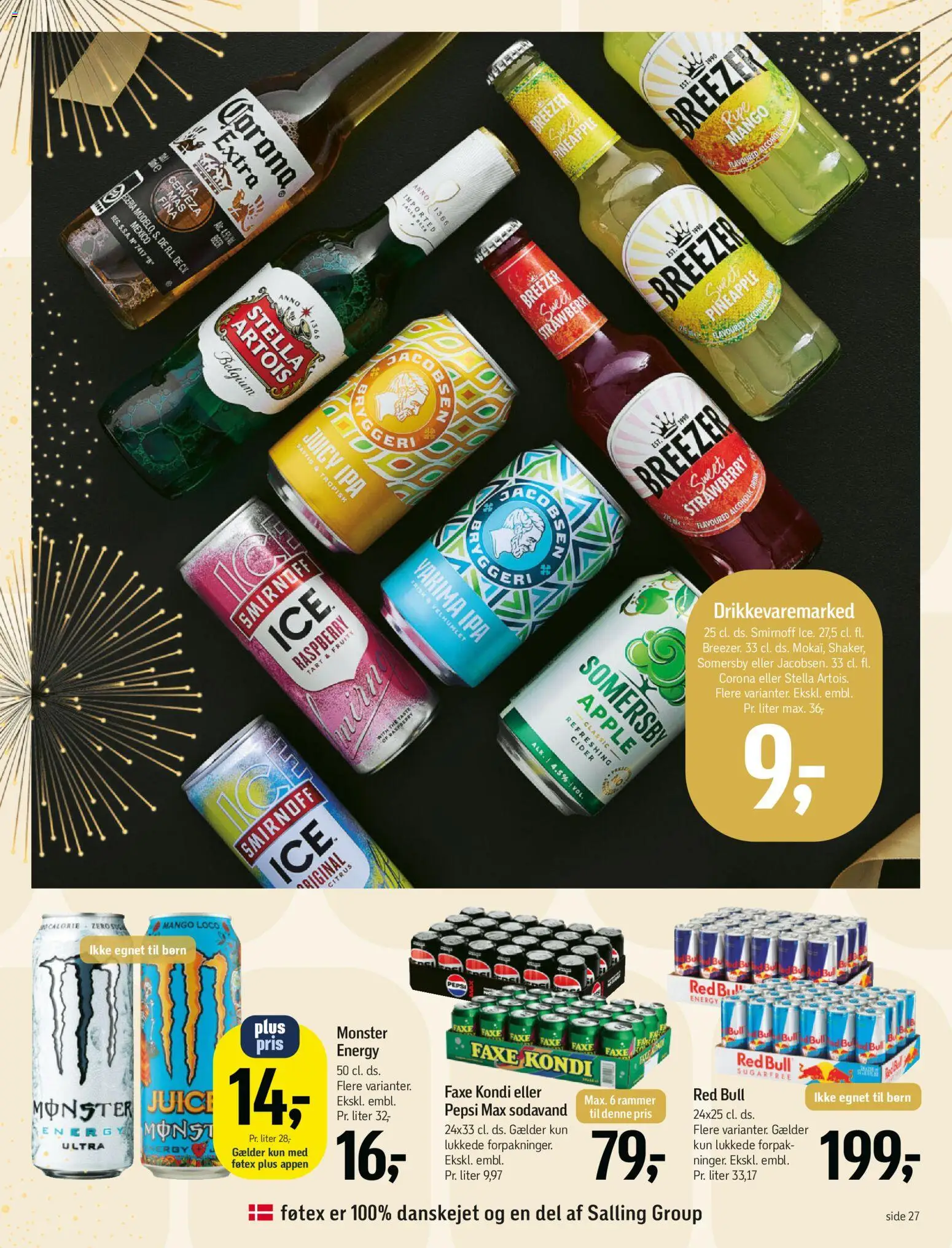 Føtex tilbudsavis – gyldig fra 27.12.2025 | Side: 30 | Produkter: Juice, Sodavand, Cider, Pepsi Max