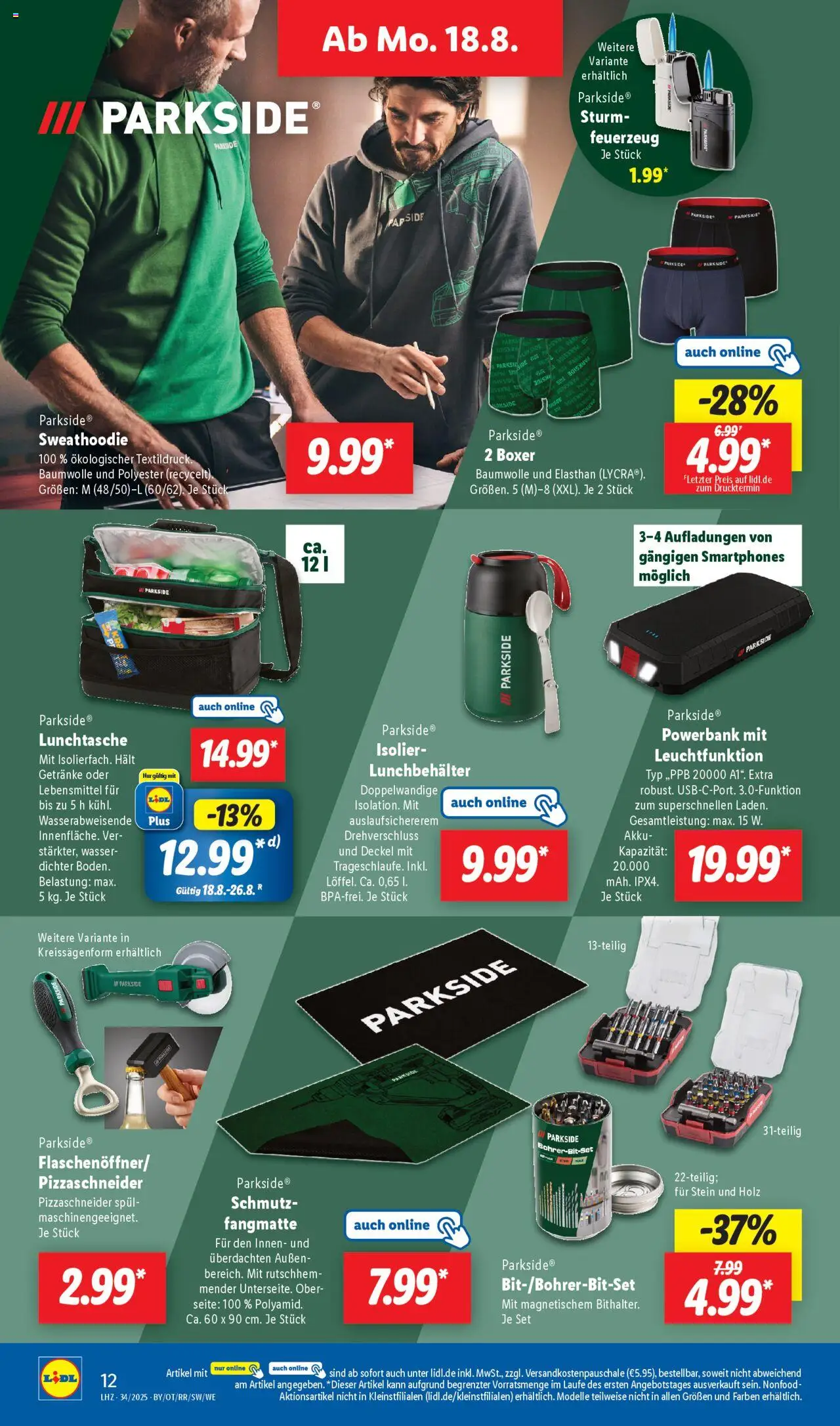 Lidl Prospekt Uffenheim - gültig ab dem 18.08.2025 | Seite: 4 | Produkte: Smartphones, Wasser, Boxer, Powerbank