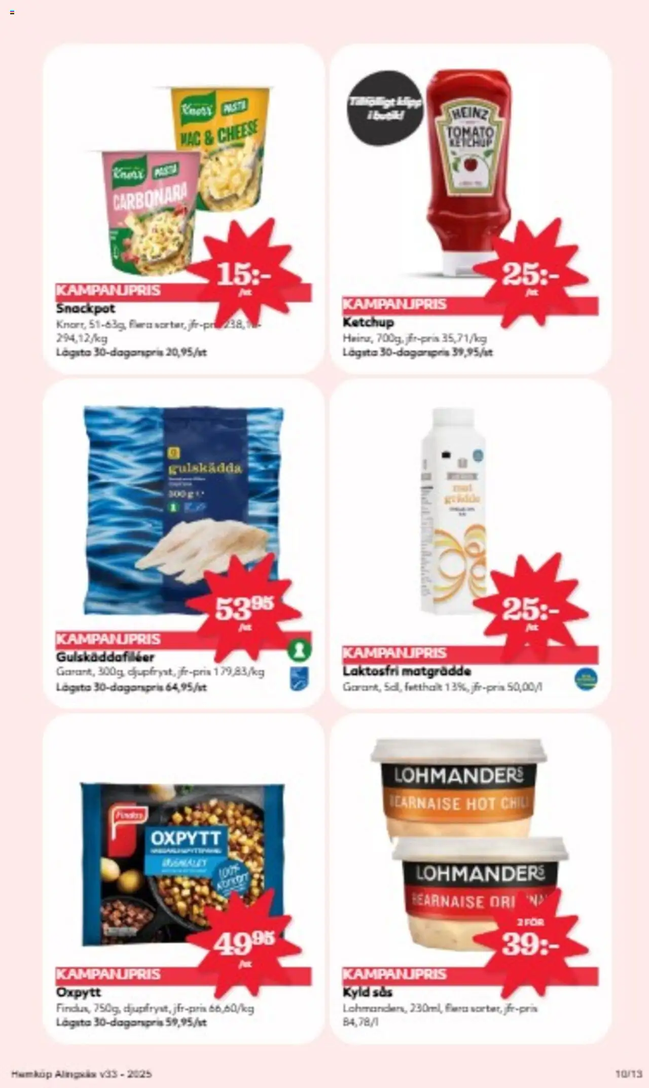 Hemköp reklamblad aktuell från 11.08.2025 | Sida: 10 | Produkter: Chili, Ketchup
