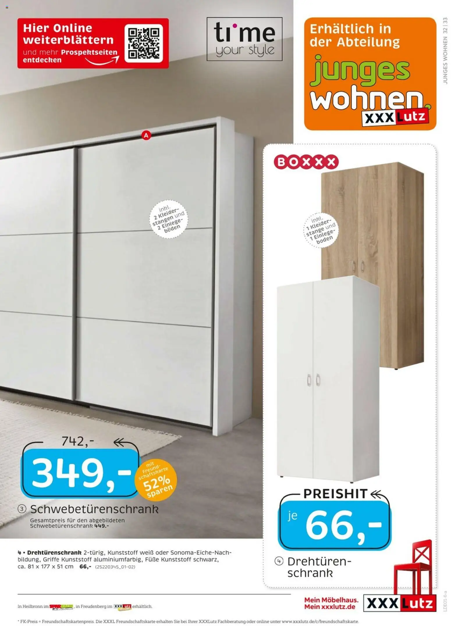 XXXL Lutz - Nr. 1 beim Preis – gültig ab 27.12.2025 | Seite: 41 | Produkte: Schwebetürenschrank, Drehtürenschrank, Schrank