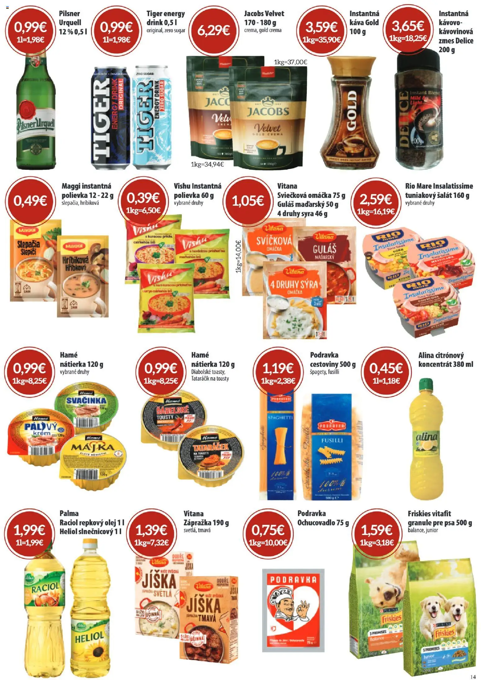 Nové Sintra akcie – leták je platný od 08.01.2026 | Strana: 14 | Produkty: Olej, Šalát, Omáčka, Svetlá