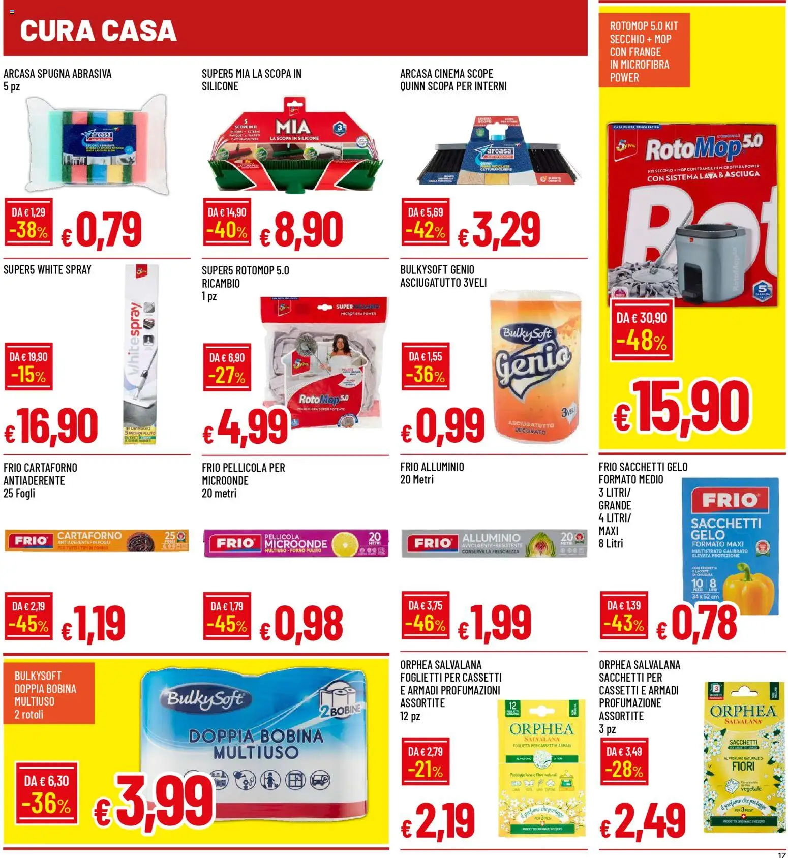 Volantino Famila del 29.12.2025 | Pagina: 17 | Prodotti: Microonde, Scopa, Asciugatutto, Alluminio