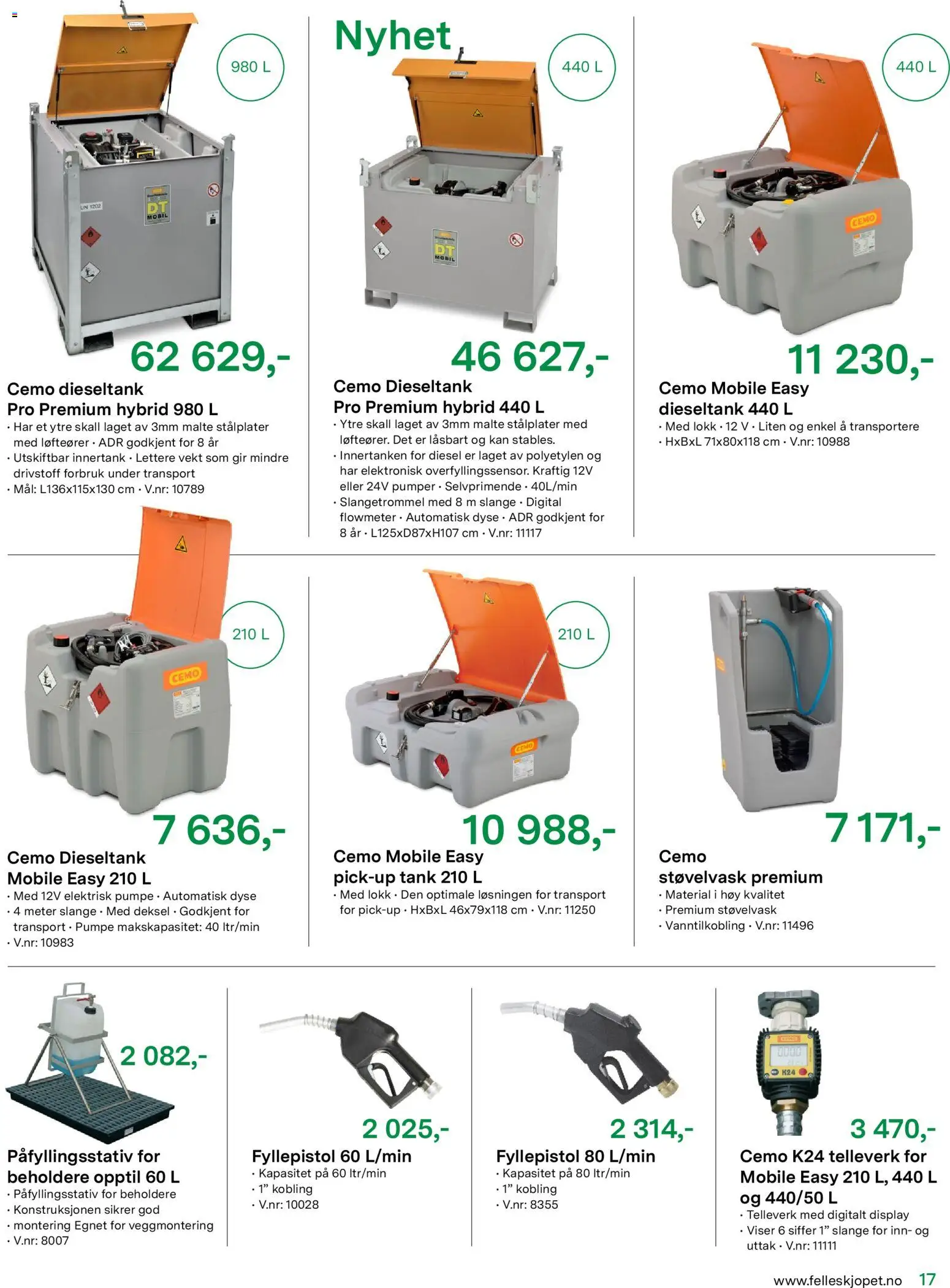 {H1} | Side: 17 | Produkter: Pumpe, Kobling, Vekt, Суміш дитяча