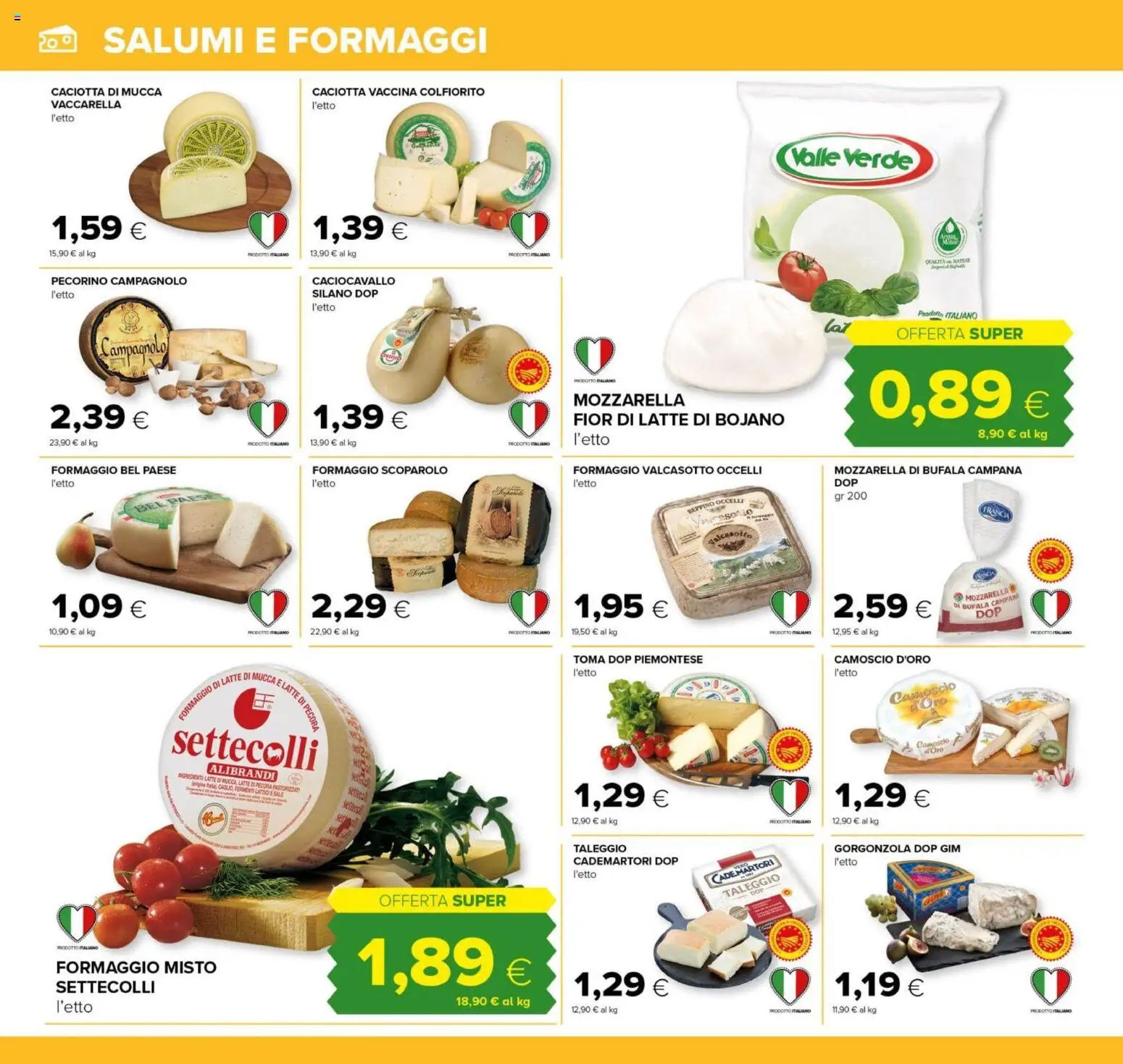 Volantino Tigre del 07.04.2026 | Pagina: 4 | Prodotti: Sale, Latte, Formaggio, Gorgonzola