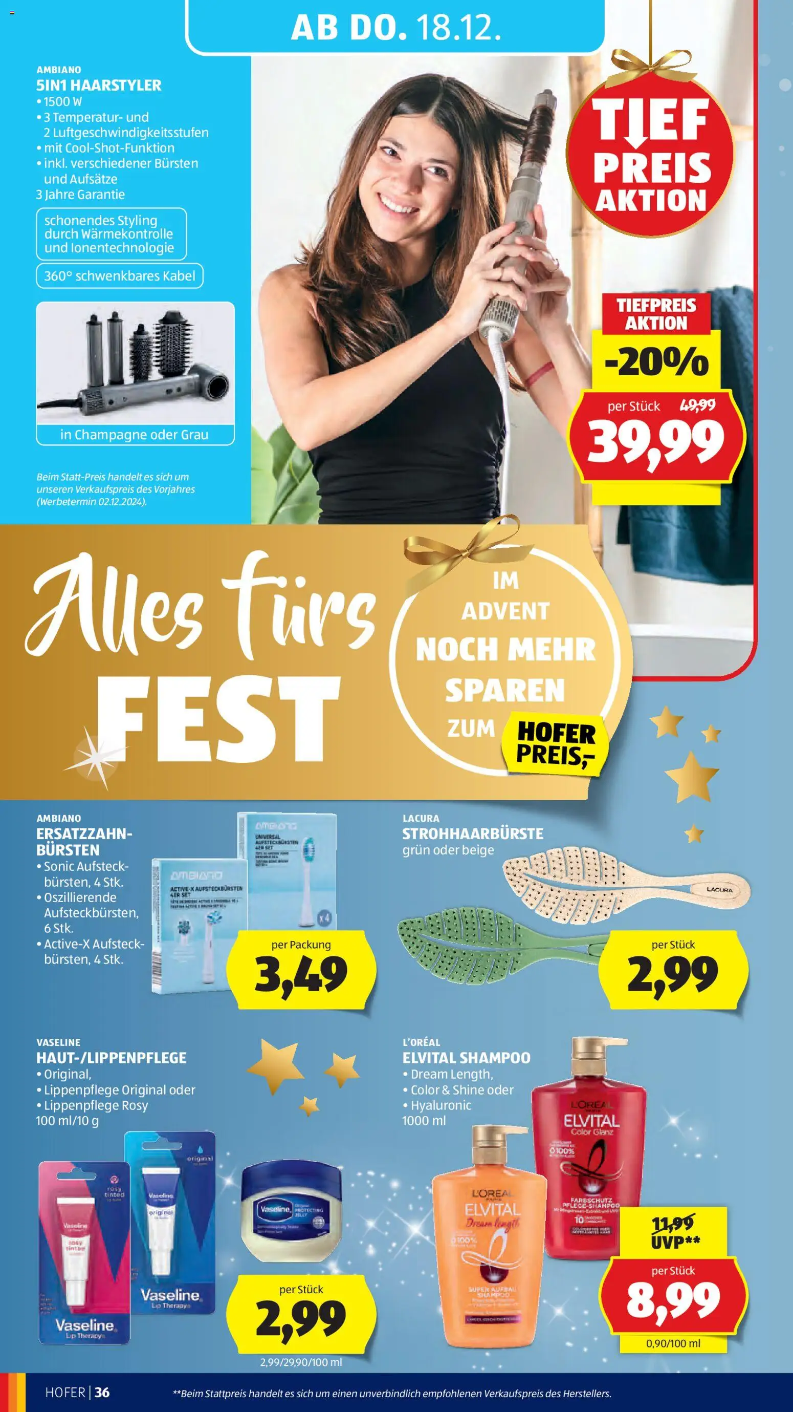 Hofer AT akciós ujság - amely érvényes a következő dátumtól: 12.12.2025 | Oldal: 48 | Termékek: Kábel