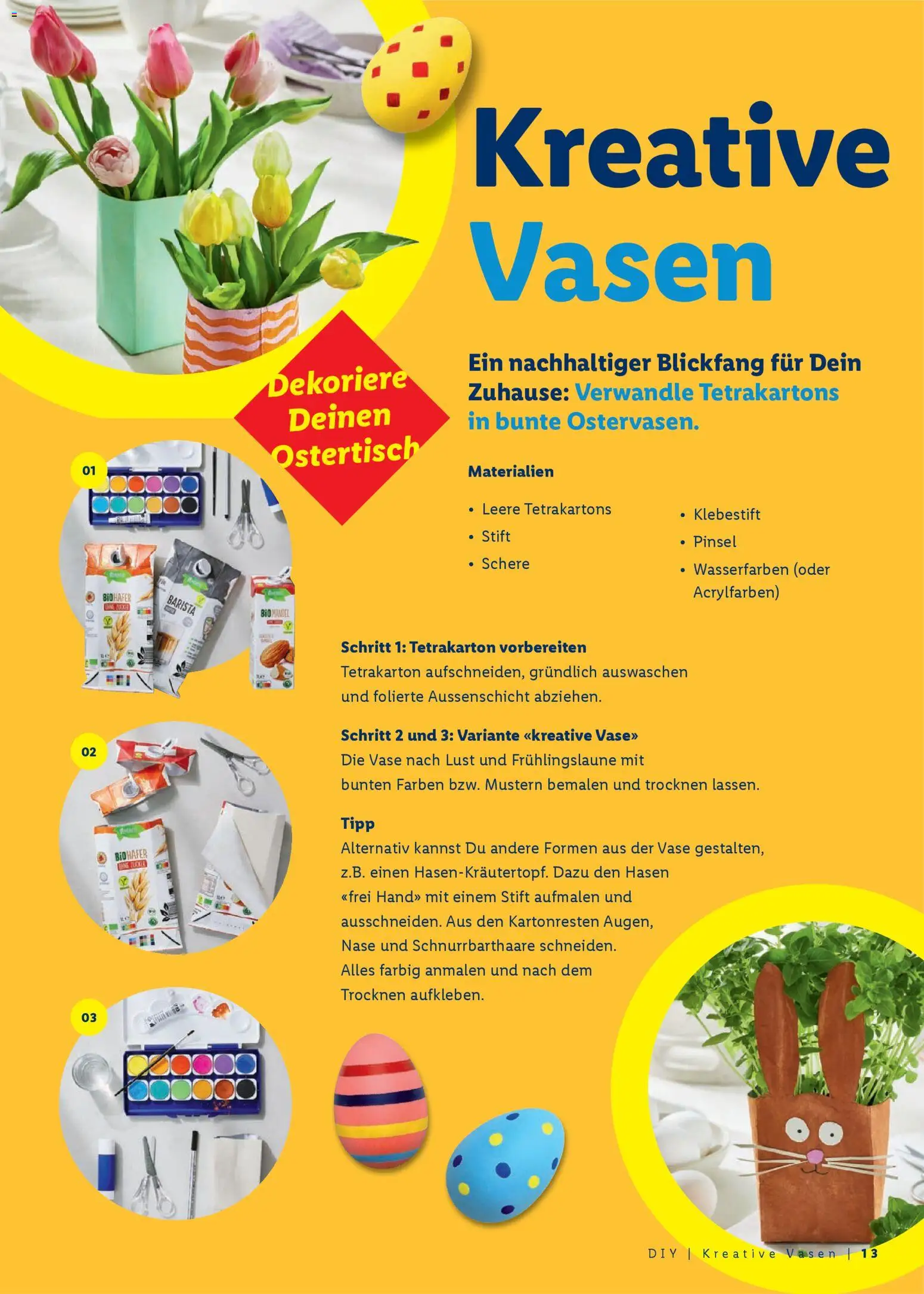 Lidl Aktionen Ostern – gültig ab 26.02.2026 | Seite: 13 | Produkte: Pinsel, Vase