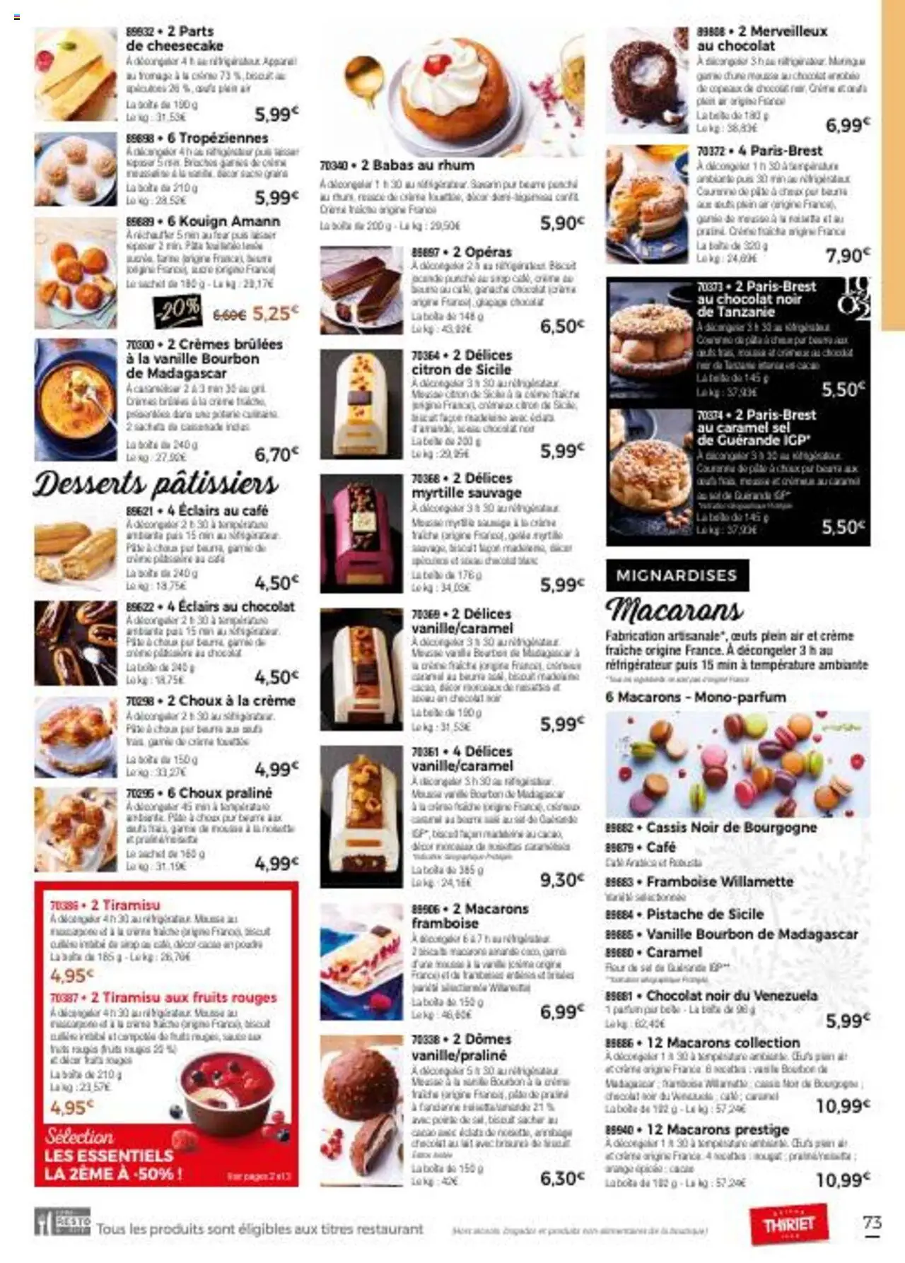 | Page: 73 | Produits: Framboise, Mousse, Œufs, Bourbon