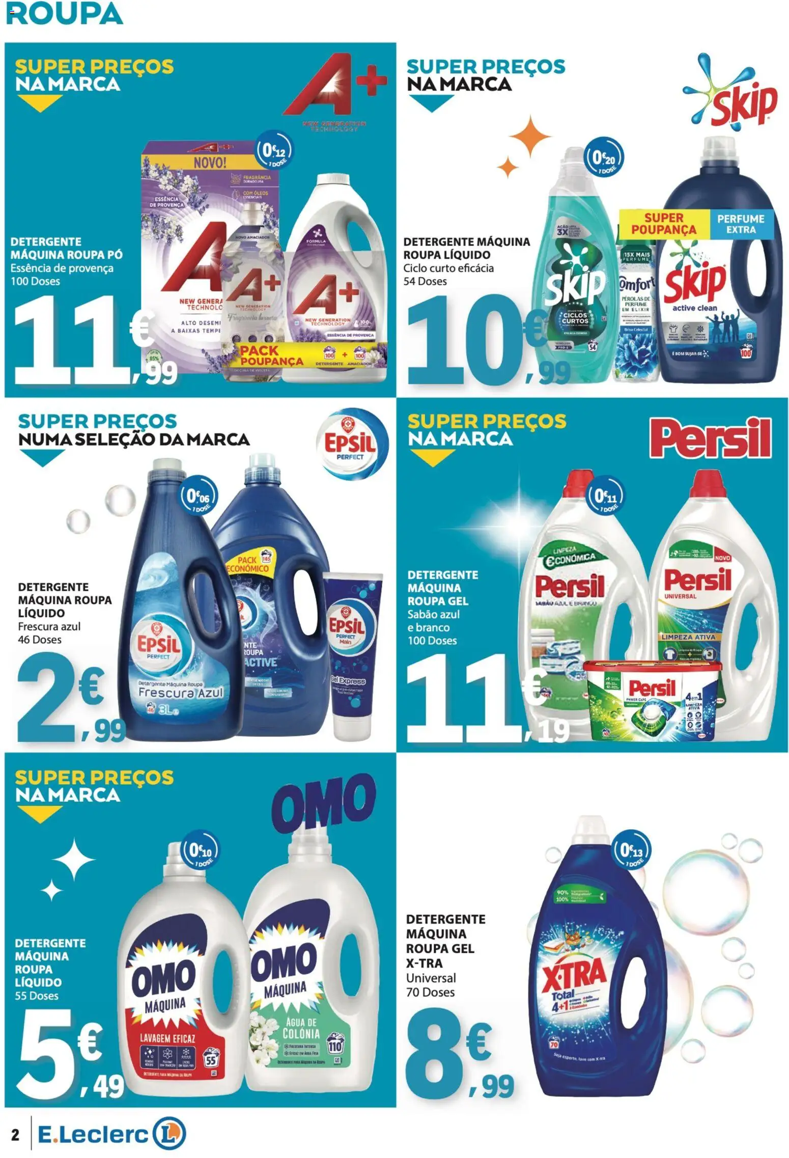 E.Leclerc Especial Limpeza do Lar │ válido de 03.03.2026 | Página: 2 | Produtos: Agua, Perfume, Pó, Persil