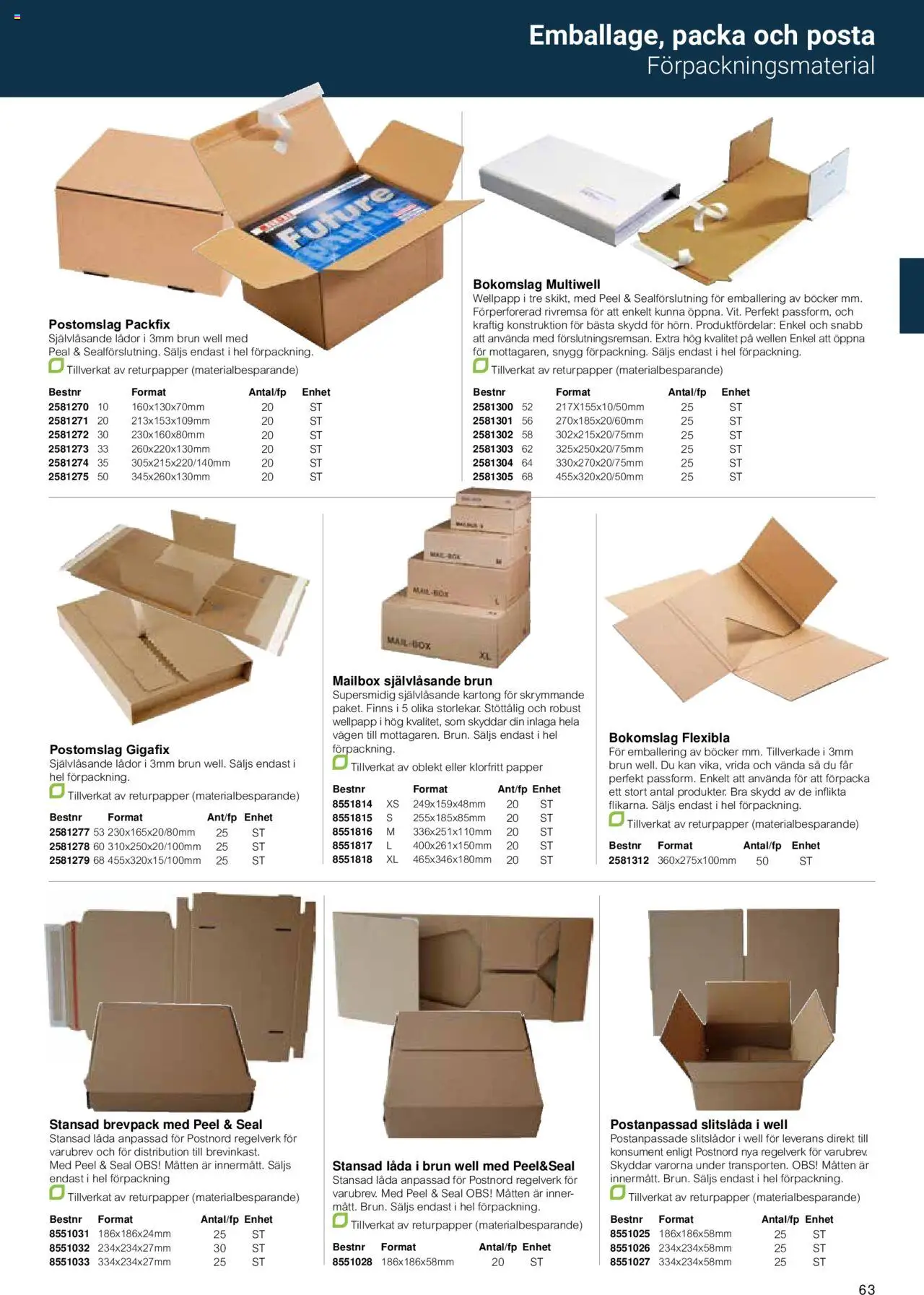 Office Depot reklamblad aktuell från 15.02.2024 | Sida: 65 | Produkter: Låda, Papper, Wellpapp, Kartong
