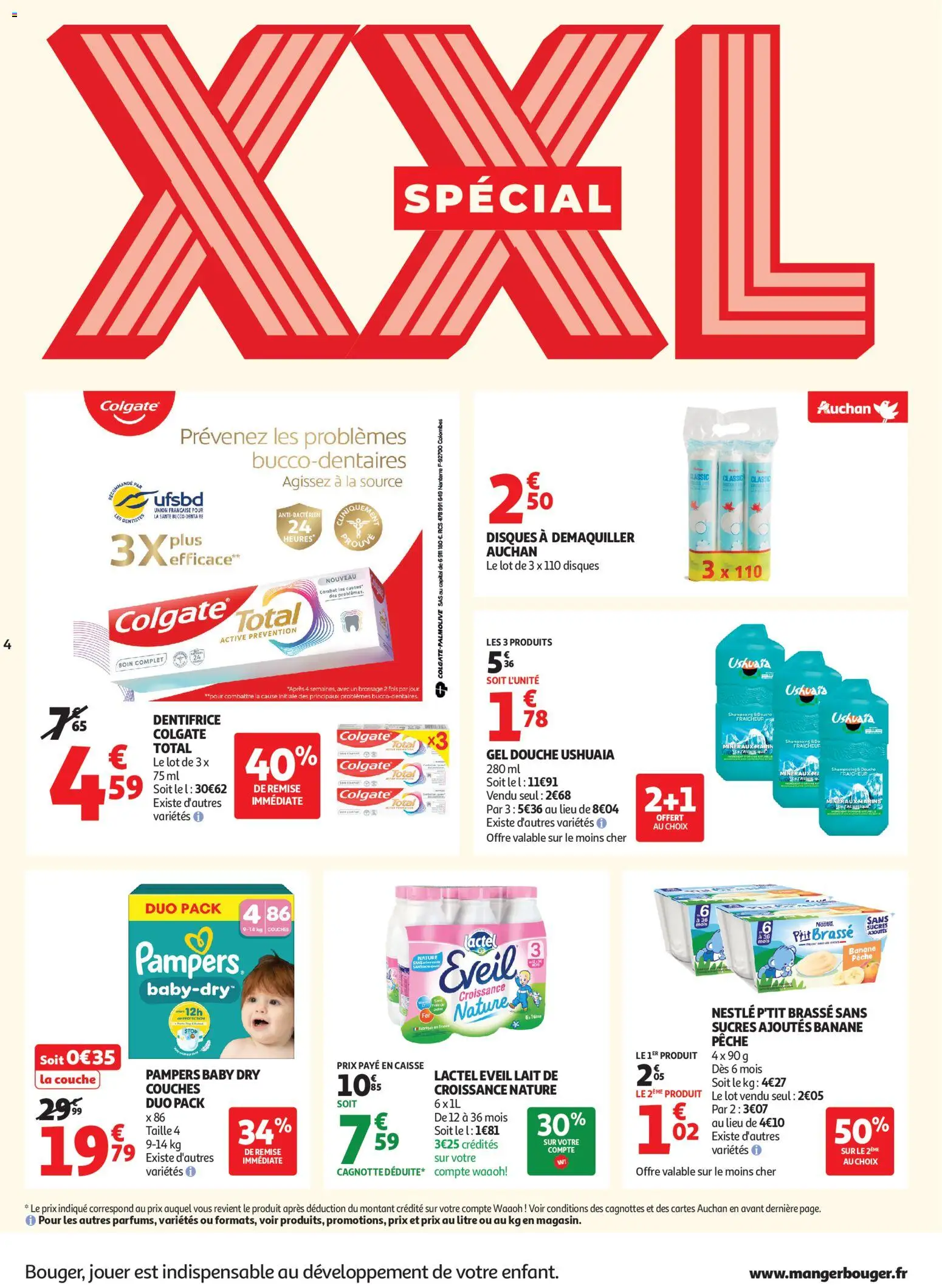 {H1} | Page: 4 | Produits: Couches, Douche, Banane, Lait