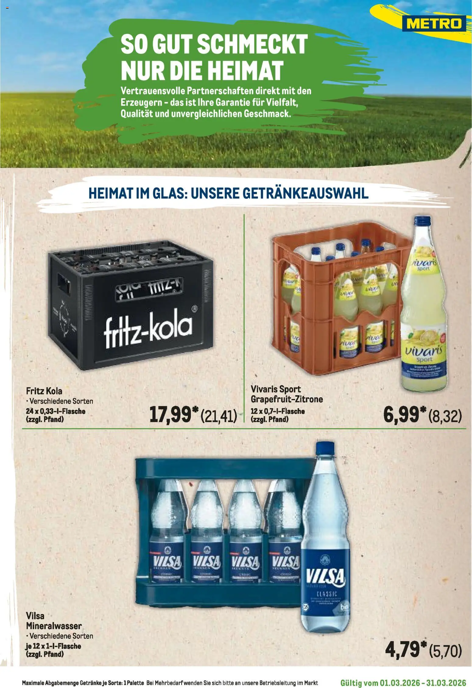 Metro Regionaler Flyer – gültig ab 01.03.2026 | Seite: 33 | Produkte: Fritz kola, Mineralwasser