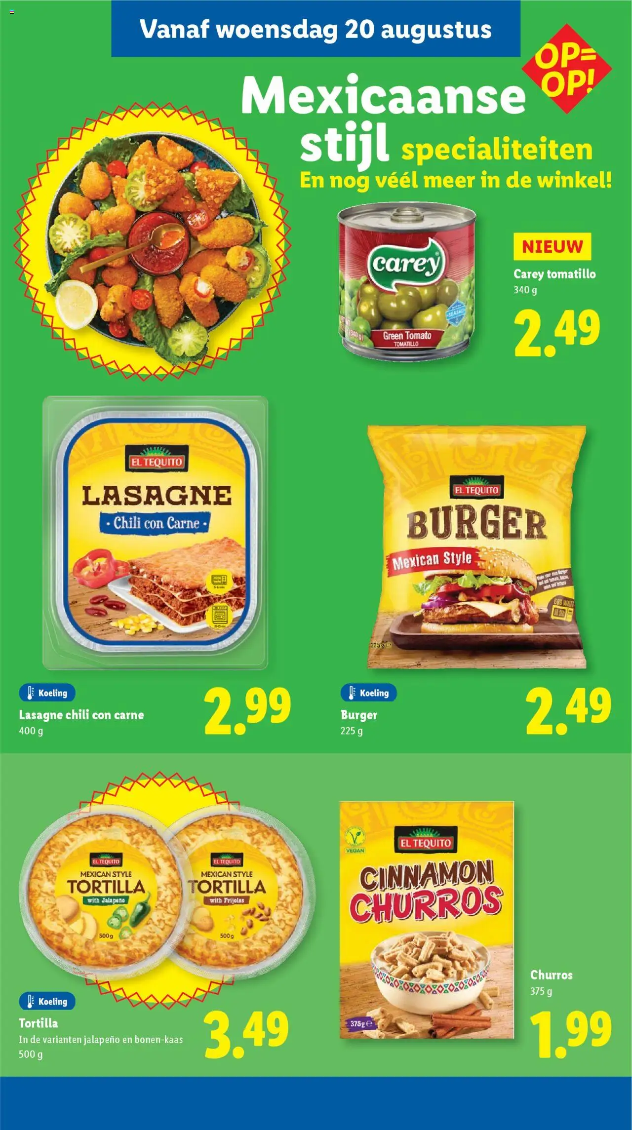  | Pagina: 23 | Producten: Hamburger, Lasagne, Tortilla, Jalapeno