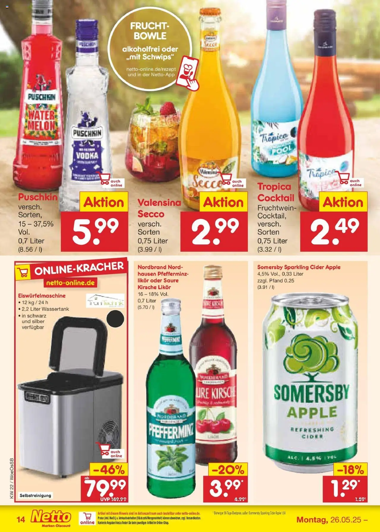 Netto Marken-Discount prospekt Gemmingen	 - gültig ab dem 26.05.2025 | Seite: 18 | Produkte: Likör, Apple, Valensina, Vodka