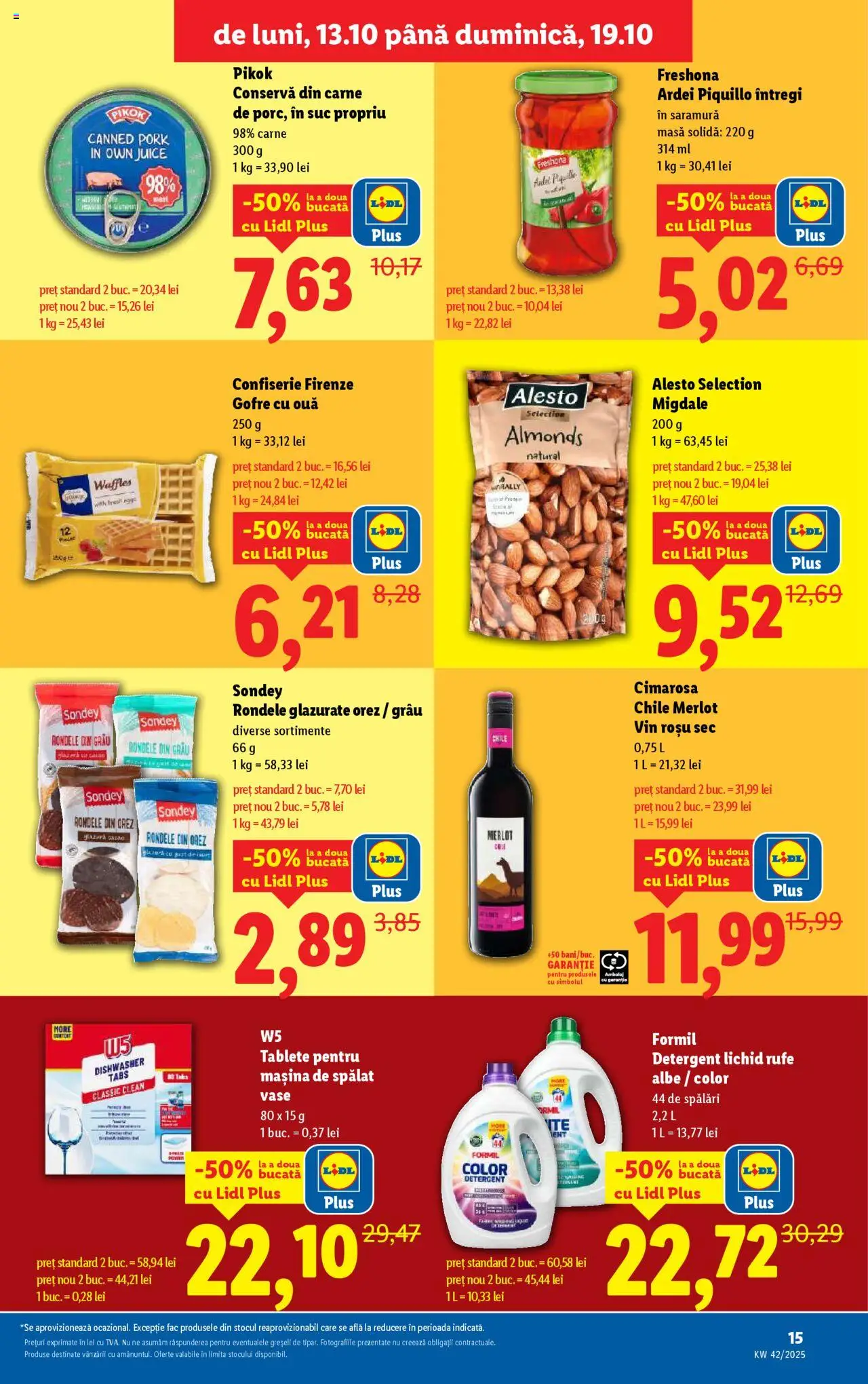 Noul catalog Lidl – valabil de la 13.10.2025 | Pagină: 15 | Produse: Orez, Detergent, Tablete pentru mașina de spălat, Cacao