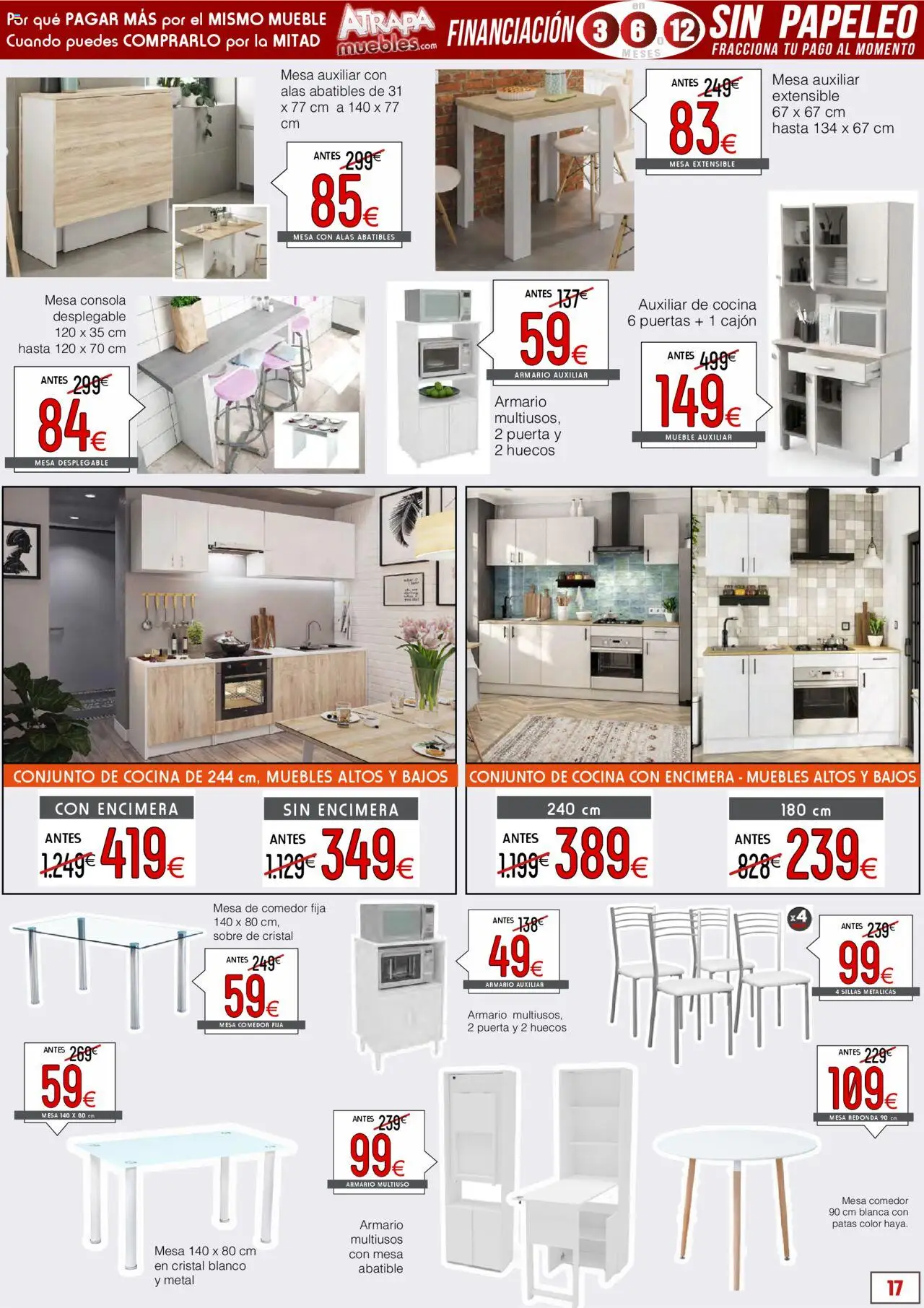 Atrapa Muebles folleto │ válido desde el 01.10.2025 | Página: 17 | Productos: Consola, Mesa auxiliar, Mesa, Armario
