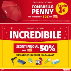 Anteprima del volantino PENNY Nuova Apertura Milano catalogo valido a partire dal 20.12.2025 | Pagina: 19 | Prodotti: Tè, Frutta, Ombrello