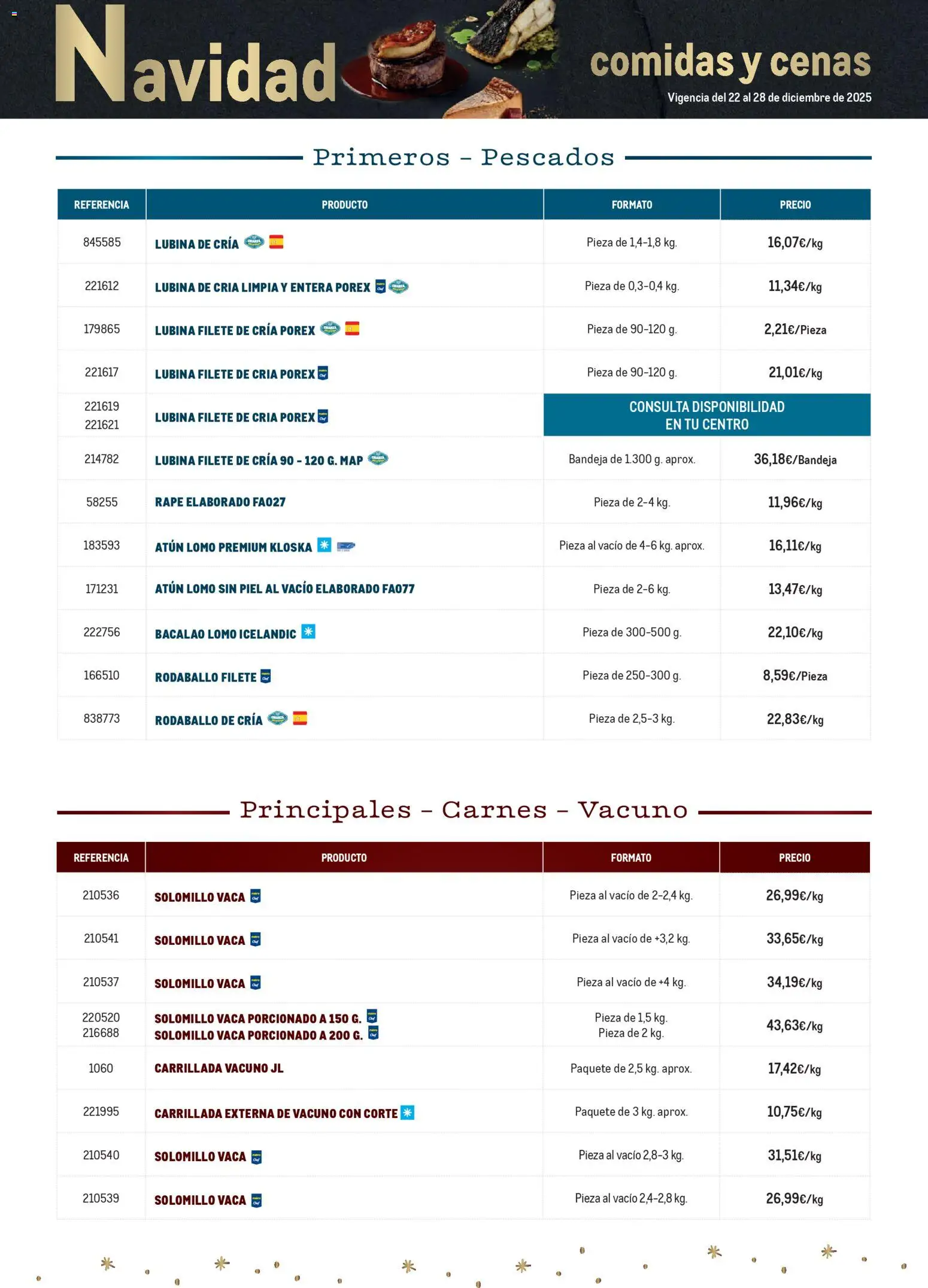 Makro - Cena Navidad Sur 2 │ válido desde el 22.12.2025 | Página: 2 | Productos: Filete, Bandeja