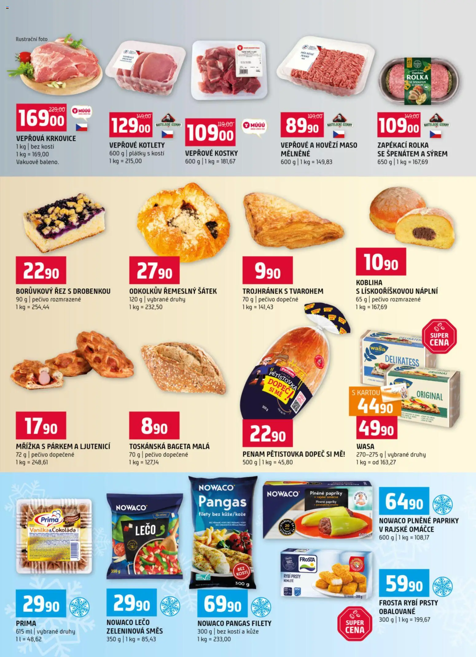 Terno leták od 21.01.2026 | Strana: 3 | Produkty: Pečivo, Kostky, Krkovice, Vepřová krkovice