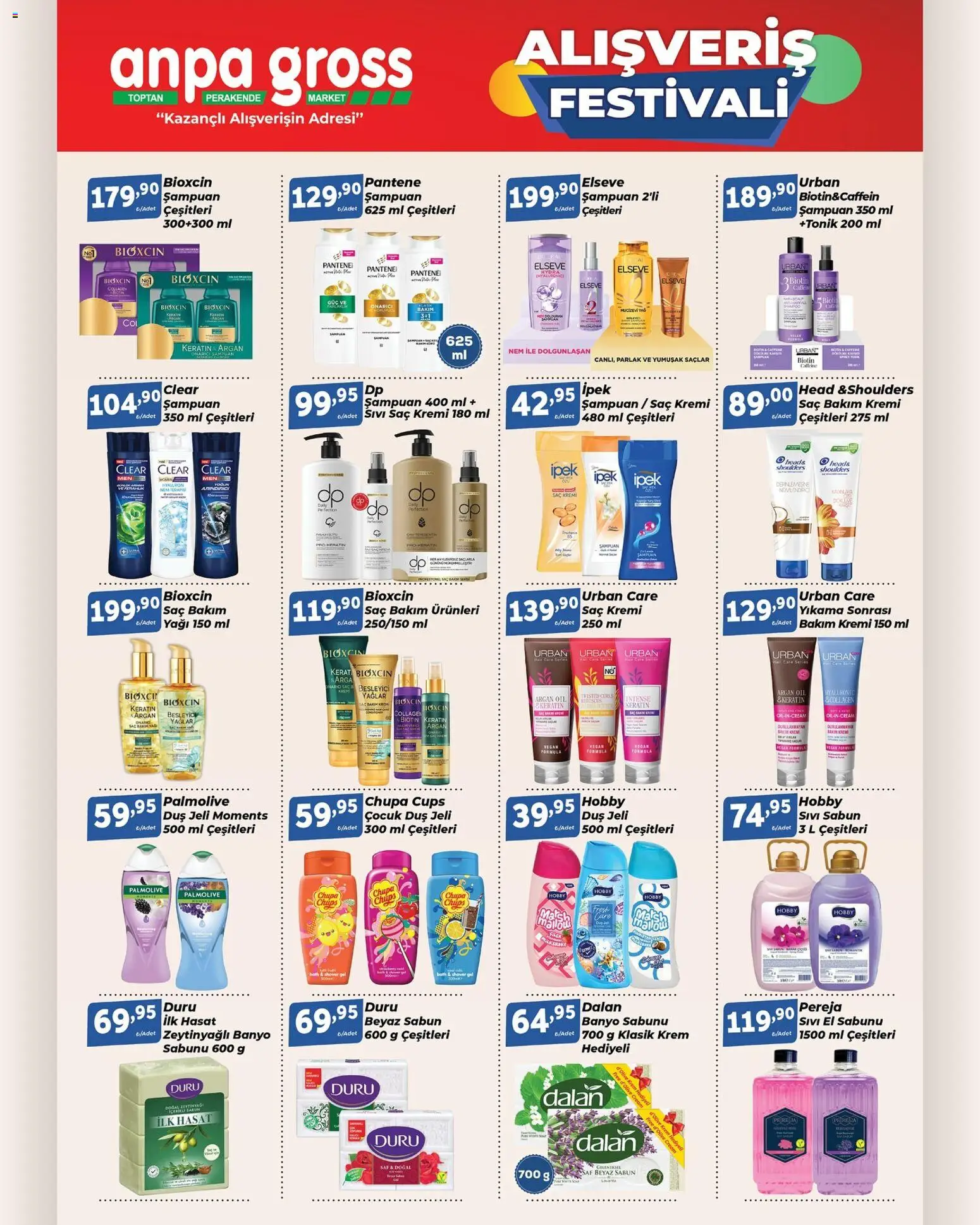 Anpa Gross Temizlikten hijyene, kişisel bakımdan konfora - 01.11.2025 tarihinden itibaren geçerlidir | Sayfa: 7 | Ürünler: Saç Kremi, Krem, Sabun, Yağ