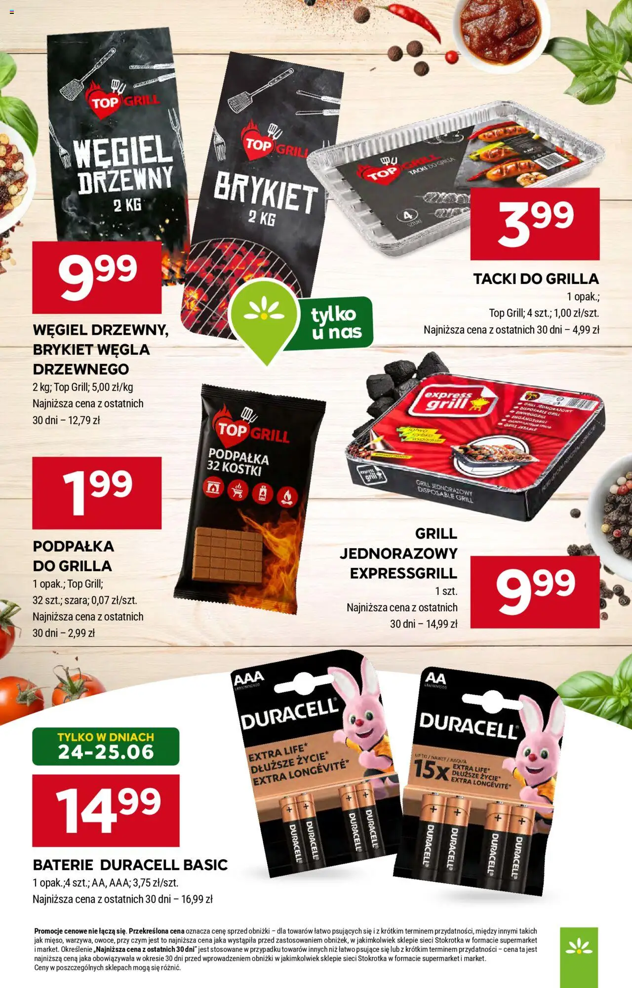 Stokrotka Gazetka od 17.06.2025 | Strona: 11 | Produkty: Stokrotka, Brykiet węgla drzewnego, Baterie, Grill jednorazowy