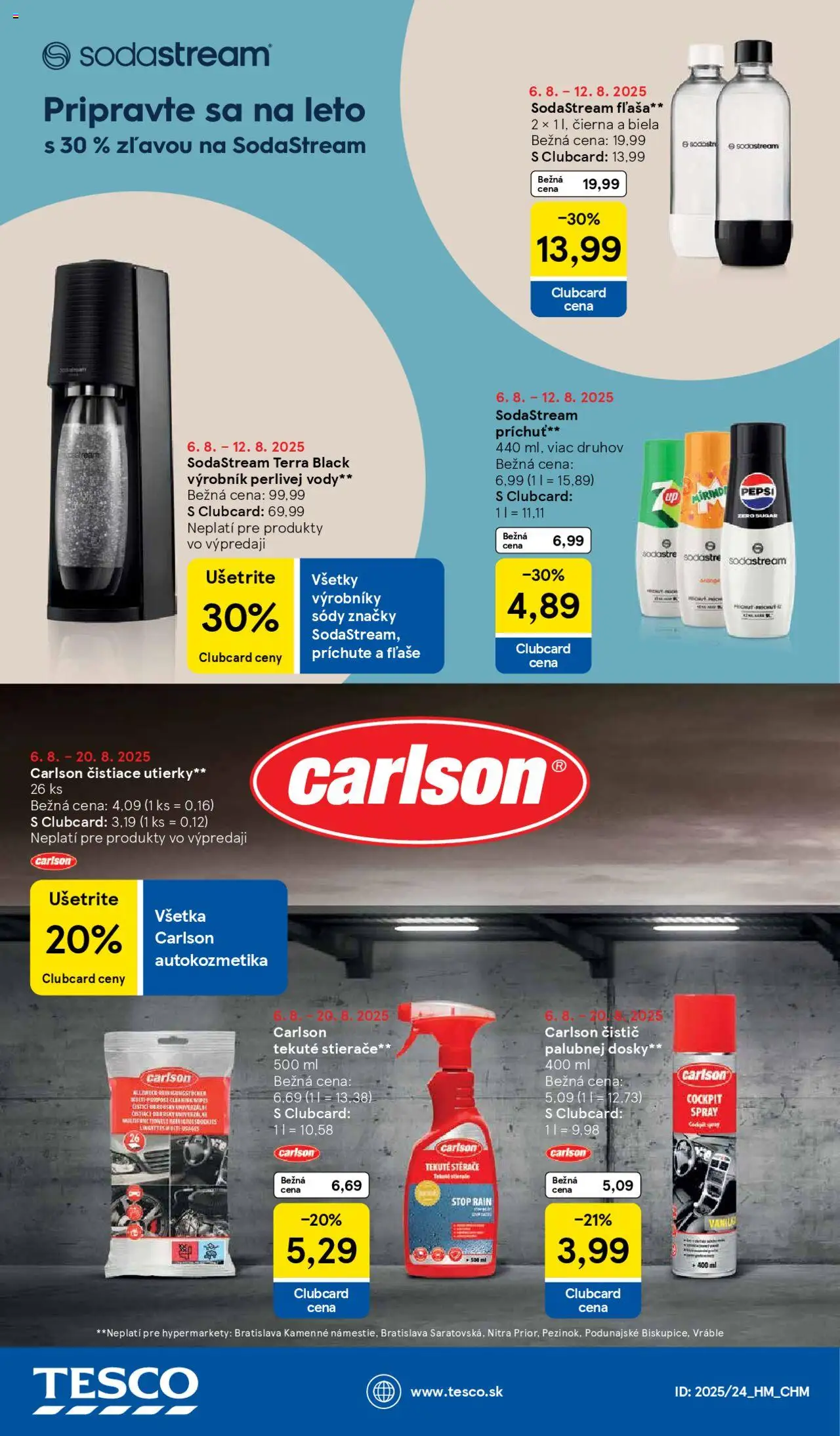 Tesco Hypermarket - leták │ platný od 06.08.2025 | Strana: 41 | Produkty: Sodastream, Čistiace utierky, Pepsi, Mirinda