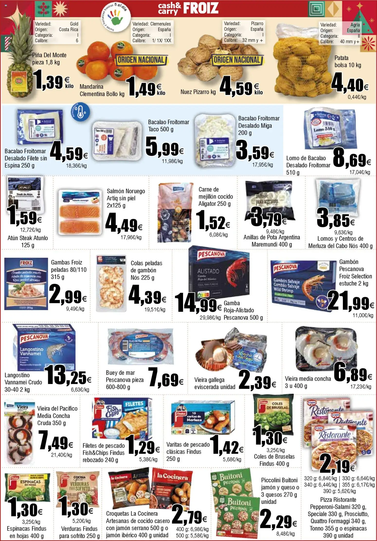 Froiz - Folleto Cash │ válido desde el 02.12.2025 | Página: 9 | Productos: Jamón serrano, Queso, Jamón, Gamba