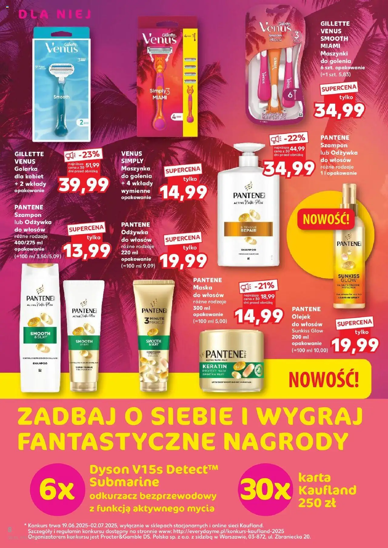 Kaufland gazetka - Piękne okazje na lato od 18.06.2025 | Strona: 8 | Produkty: Karta, Gillette, Maszynka do golenia, Szampon