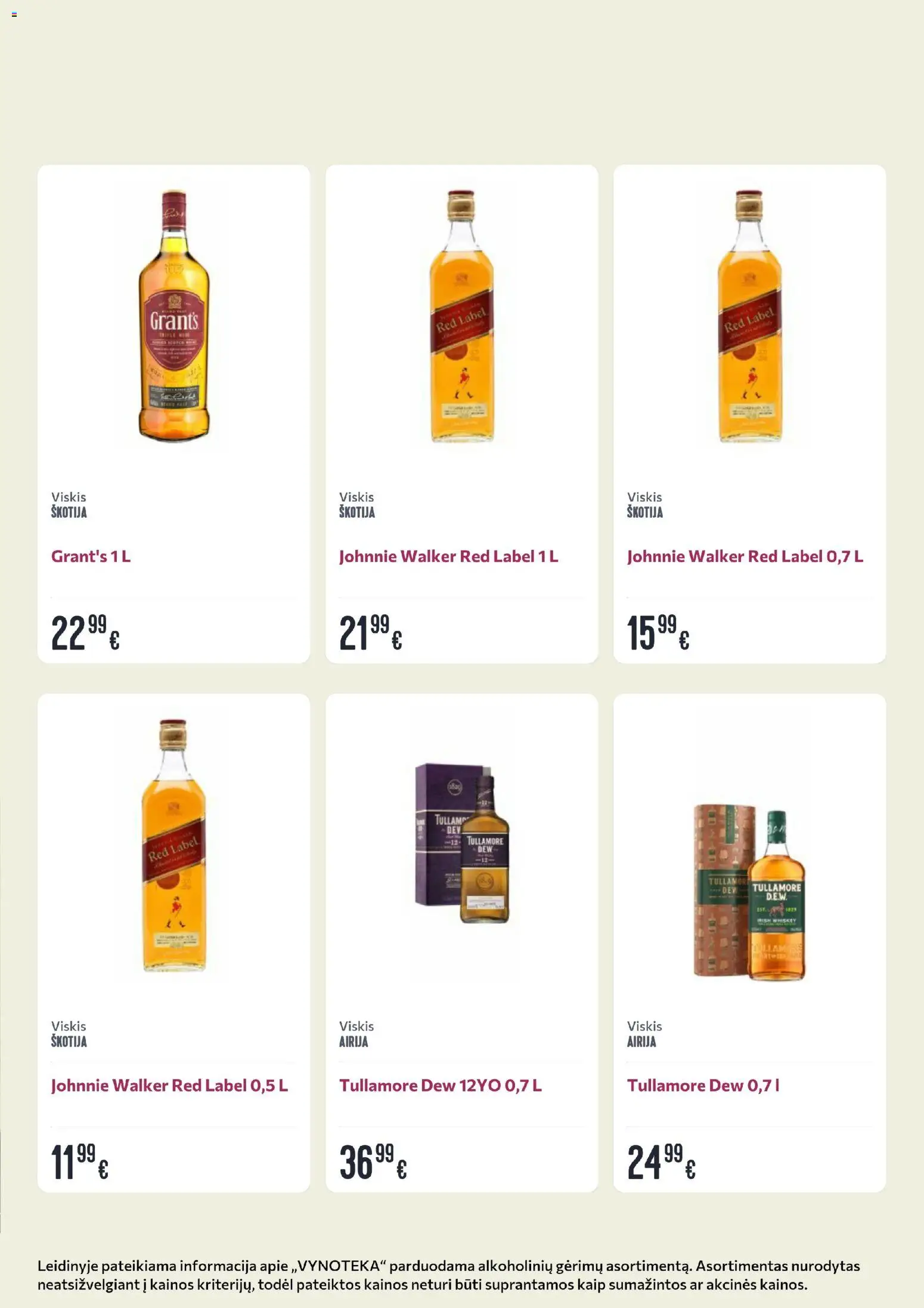 VYNOTEKA akcijos nuo 03.11.2025 | Puslapis: 8 | Prekių: Viskis