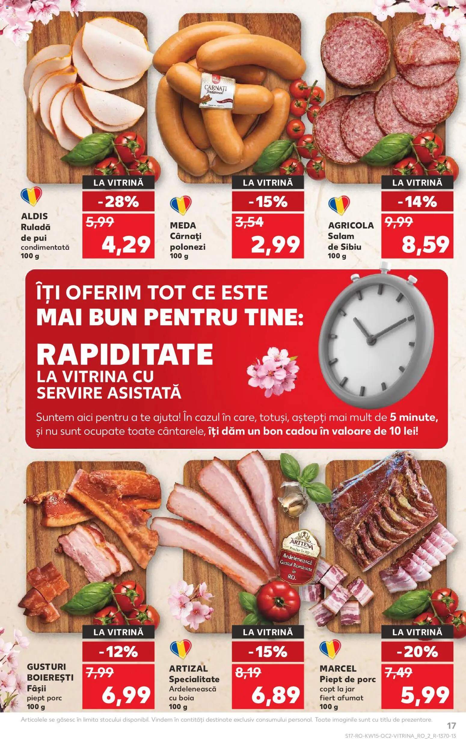 Noul catalog Kaufland – valabil de la 08.04.2026 | Pagină: 17 | Produse: Hacıyatmaz Kedi Oyuncağı, Vitrină, Salam, Cârnați