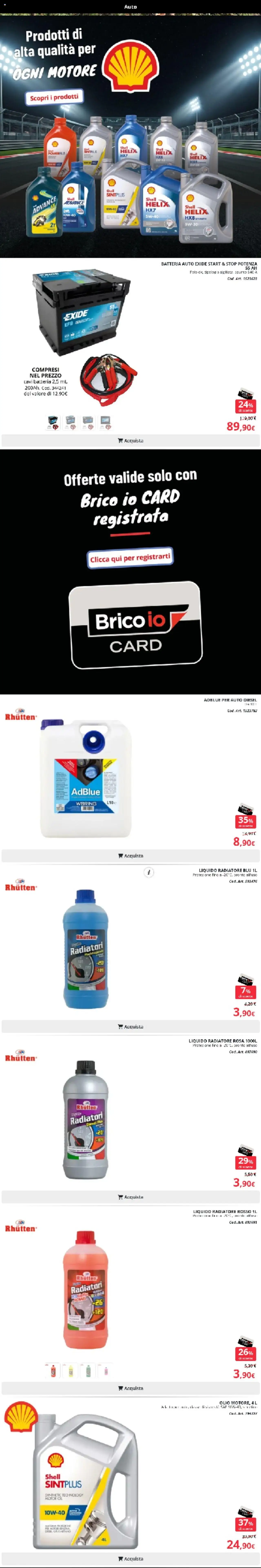 Volantino Brico io del 09.10.2025 | Pagina: 2 | Prodotti: Olio, Batteria
