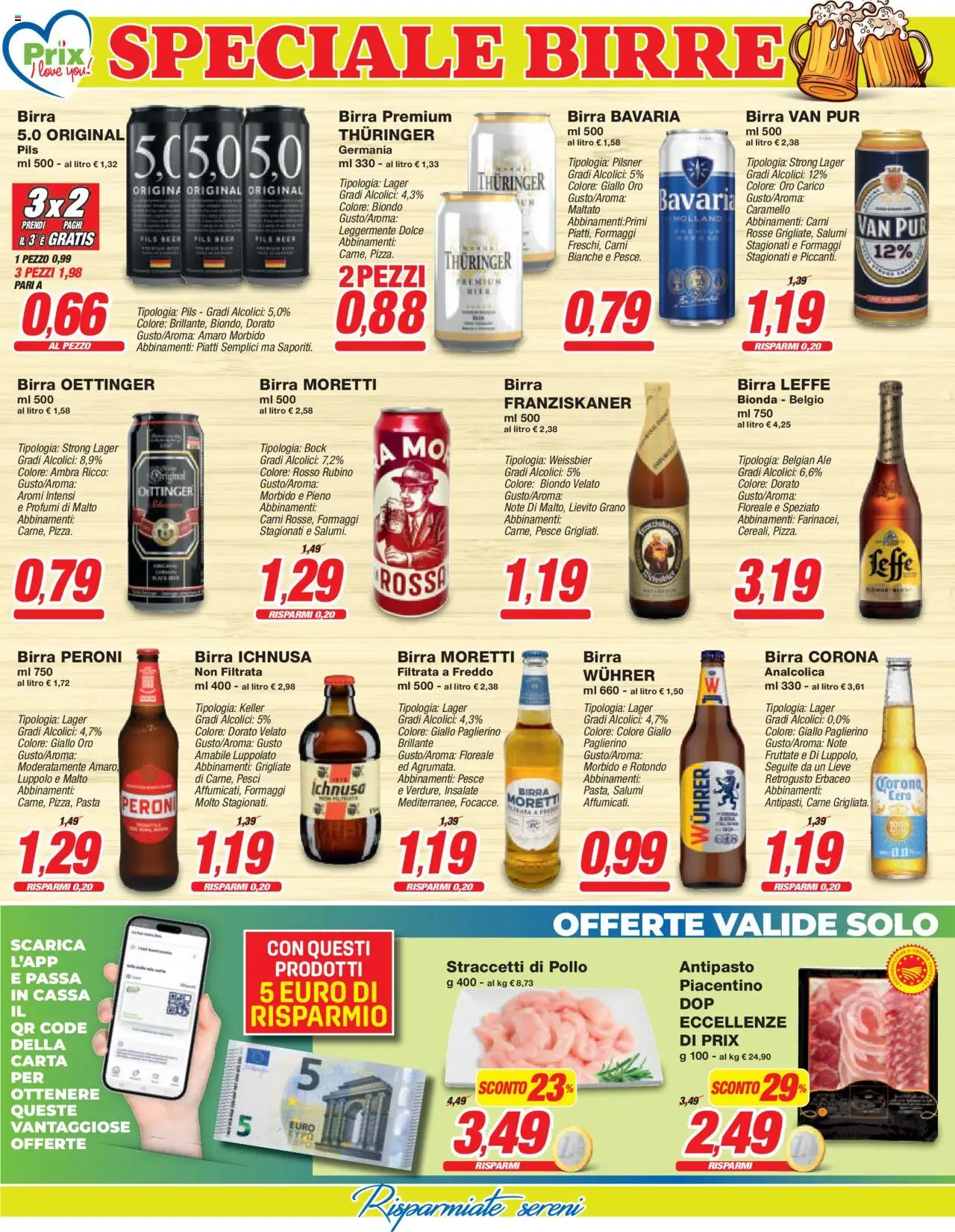 Volantino Prix del 26.09.2025 | Pagina: 16 | Prodotti: Birra, Pesce, Pasta, Amaro
