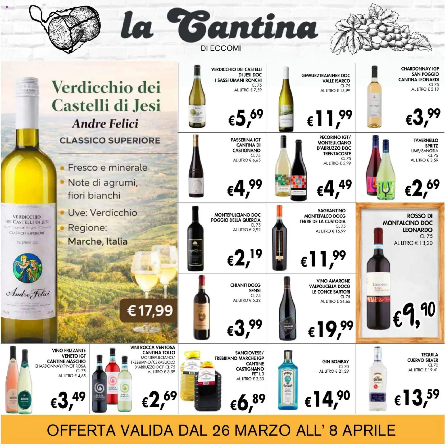Volantino Coal del 26.03.2026 | Pagina: 21 | Prodotti: Gin, Vino, Tequila, Pecorino