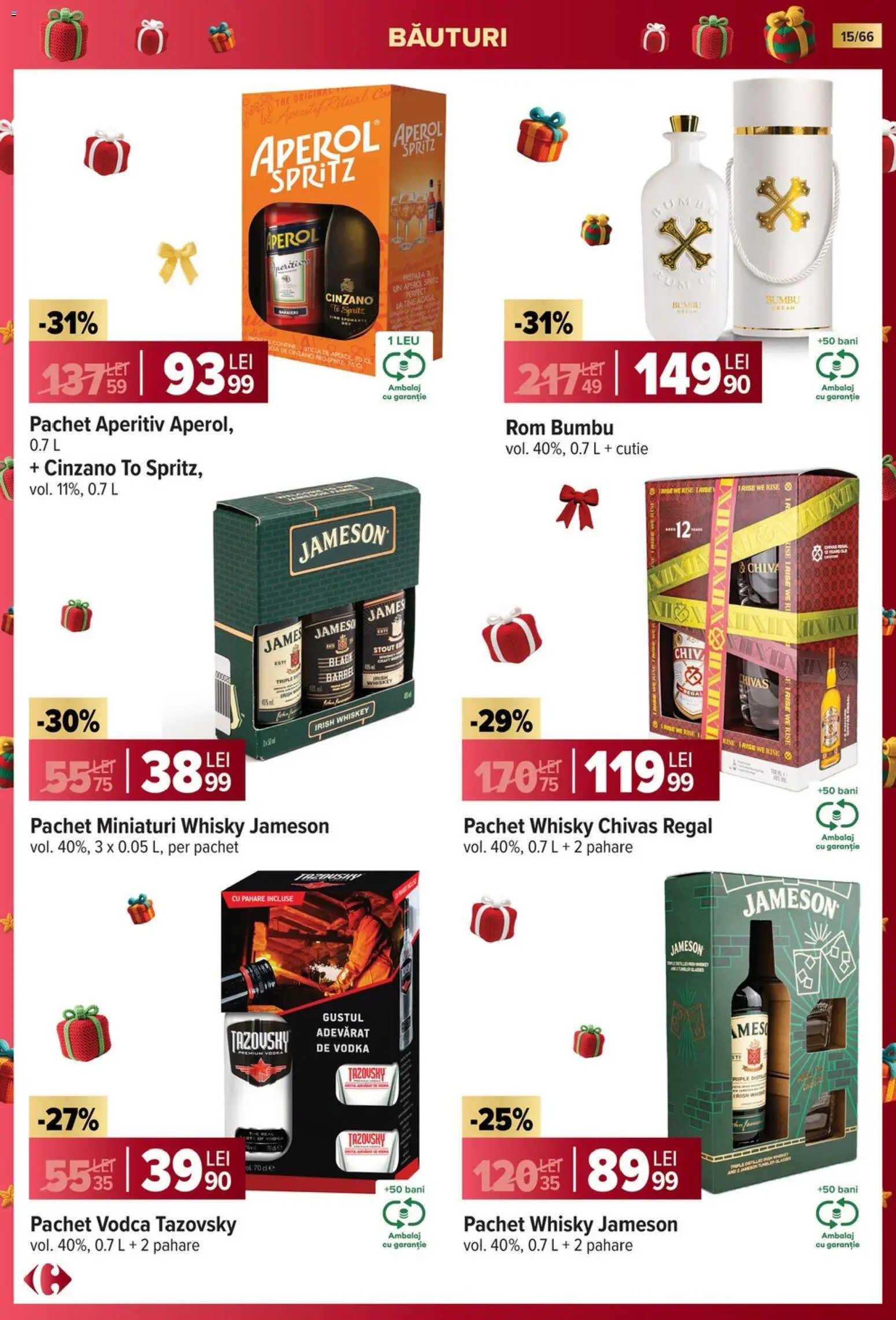 Noul catalog Carrefour – valabil de la 19.11.2025 | Pagină: 15 | Produse: Su ısıtıcı, Pahare, Cutie, Vodka