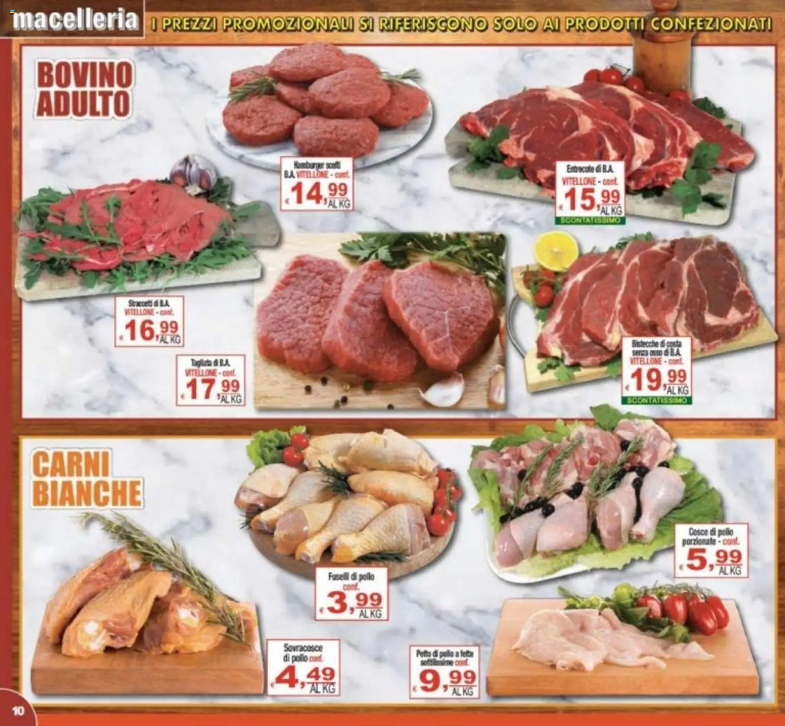Volantino CTS del 27.12.2025 | Pagina: 10 | Prodotti: Bovino, Petto di Pollo, Pollo, Hamburger
