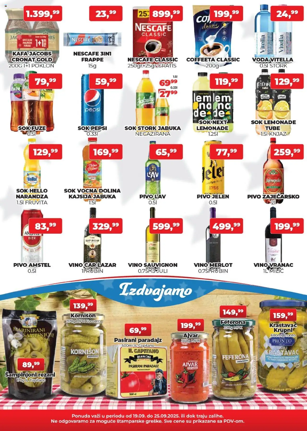 Plus Cash & Carry katalog - važi od 19.09.2025 | Strana: 3 | Proizvode: Šampinjoni, Sok, Pivo, Pepsi