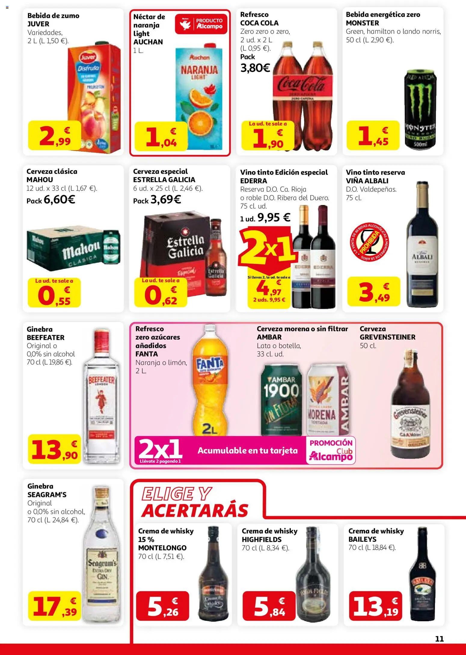 Alcampo - HP Catalán Activ´t a la Primavera │ válido desde el 12.03.2026 | Página: 11 | Productos: Vino, Ginebra, Té, Whisky