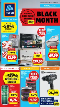 Hofer - Black Friday ab 21.11.2025 gültig