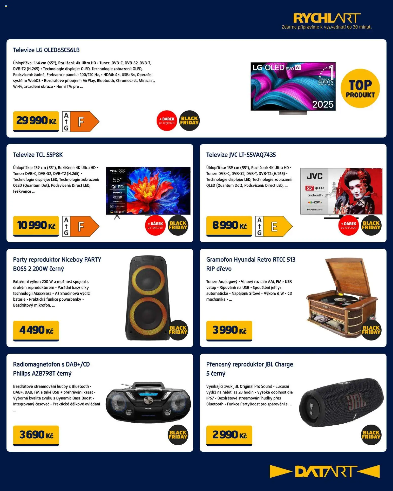 Datart Black Friday od 10.11.2025 | Strana: 7 | Produkty: Tv, Televize, Cd, Časovač