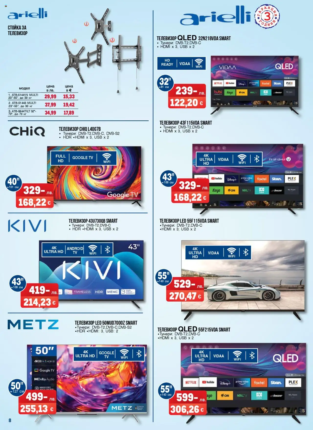  | Страница: 8 | Продукти: Телевизор, USB