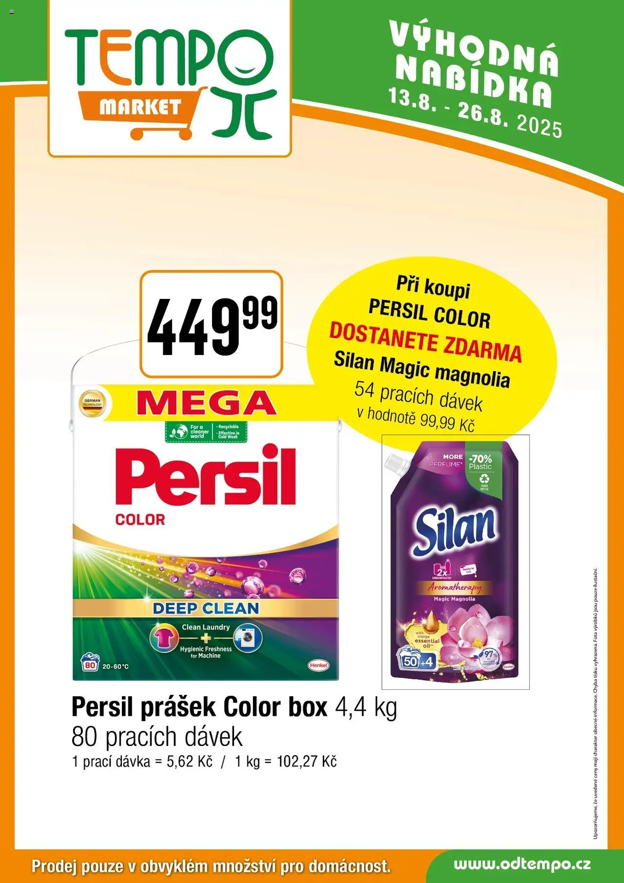 Tempo leták od 13.08.2025 | Strana: 16 | Produkty: Box, Silan, Persil