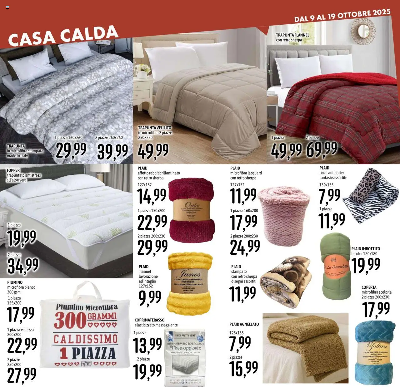 Volantino Emisfero del 09.10.2025 | Pagina: 32 | Prodotti: Plaid, Trapunta, Coperta, Coprimaterasso