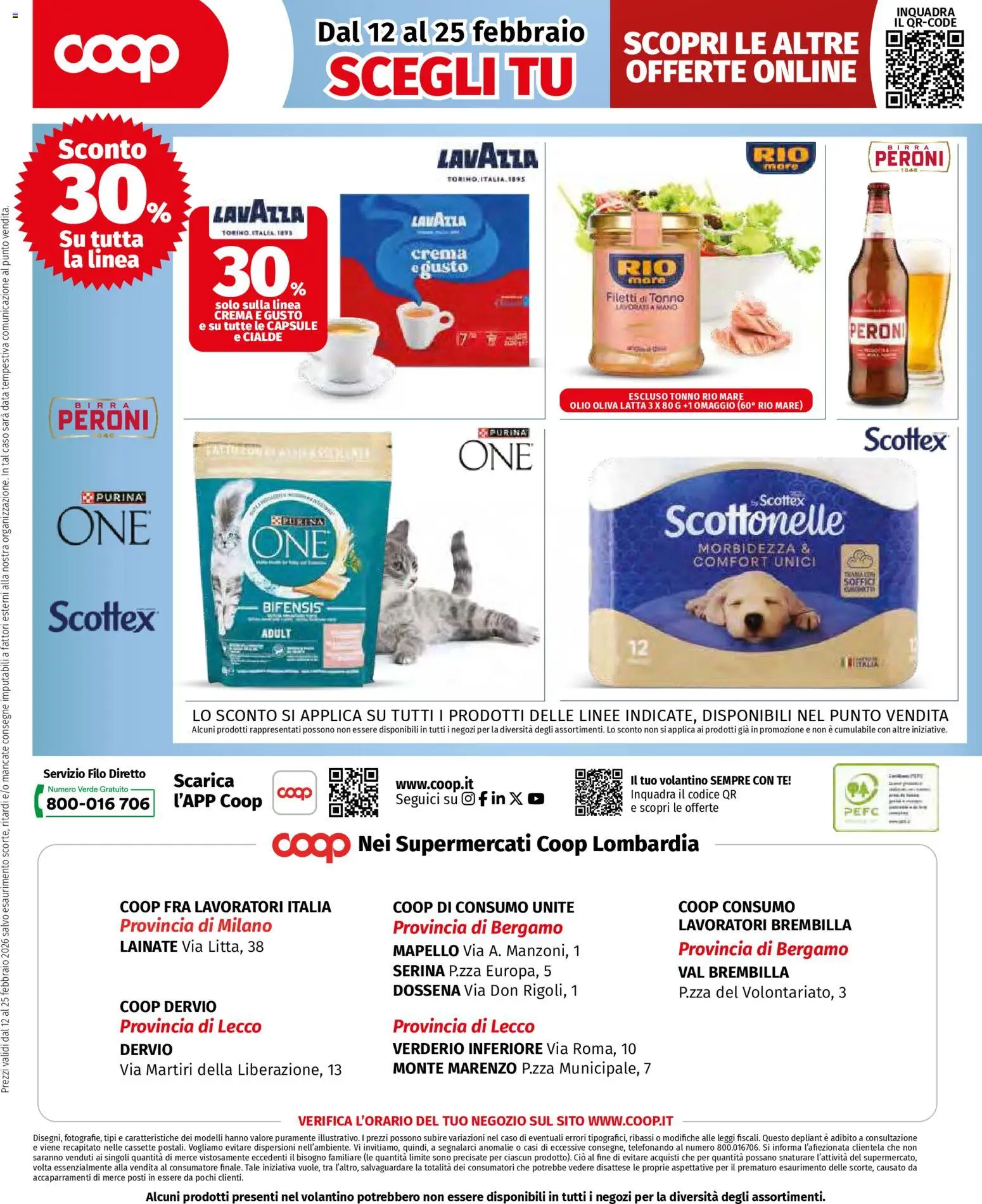 Volantino COOP del 12.02.2026 | Pagina: 4 | Prodotti: Olio, Data, Tonno, Lavazza
