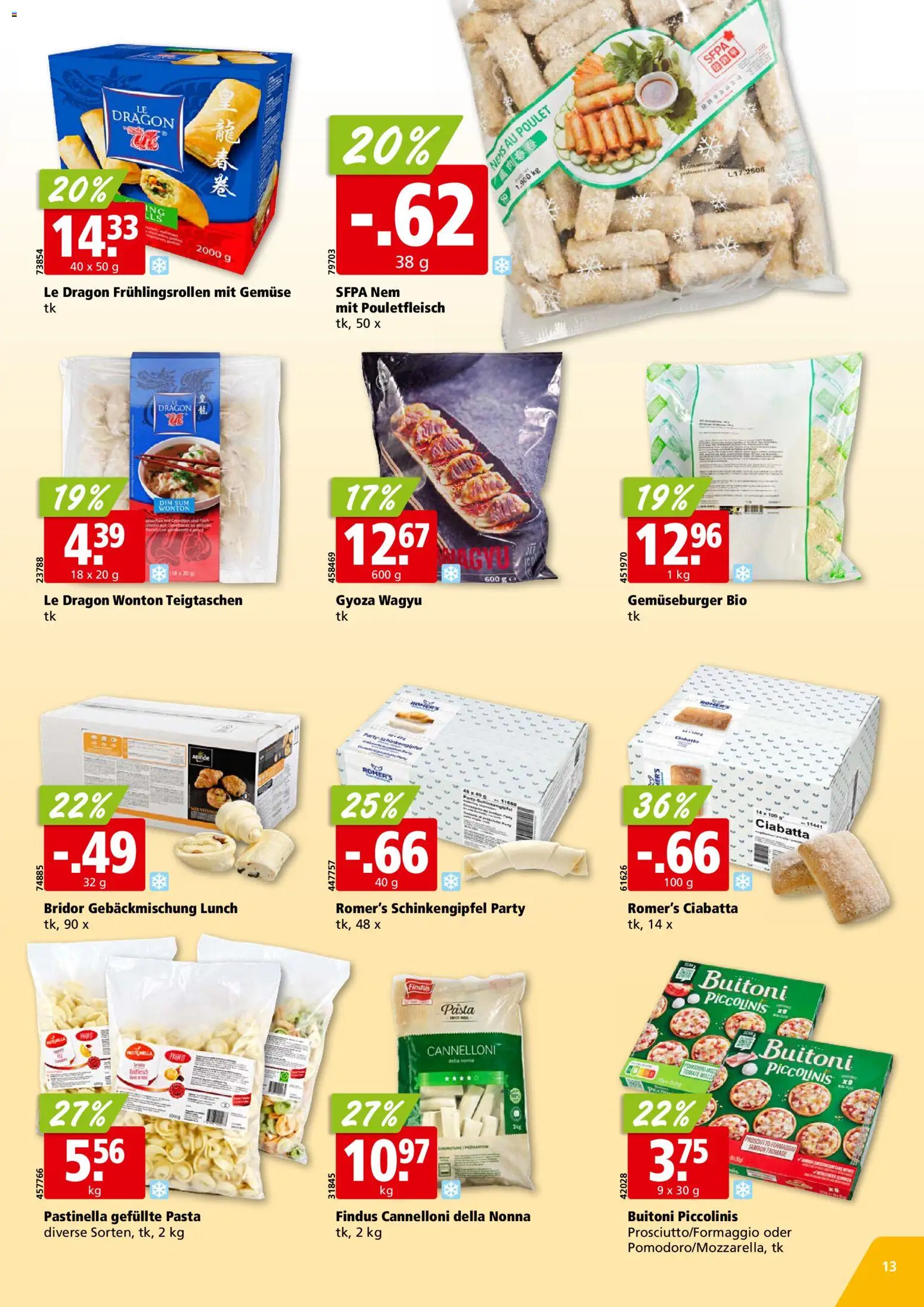 Aligro aktionen Chavannes, Matran, Genf, Sitten – gültig ab 20.04.2026 | Seite: 13 | Produkte: Gemüse, Pasta