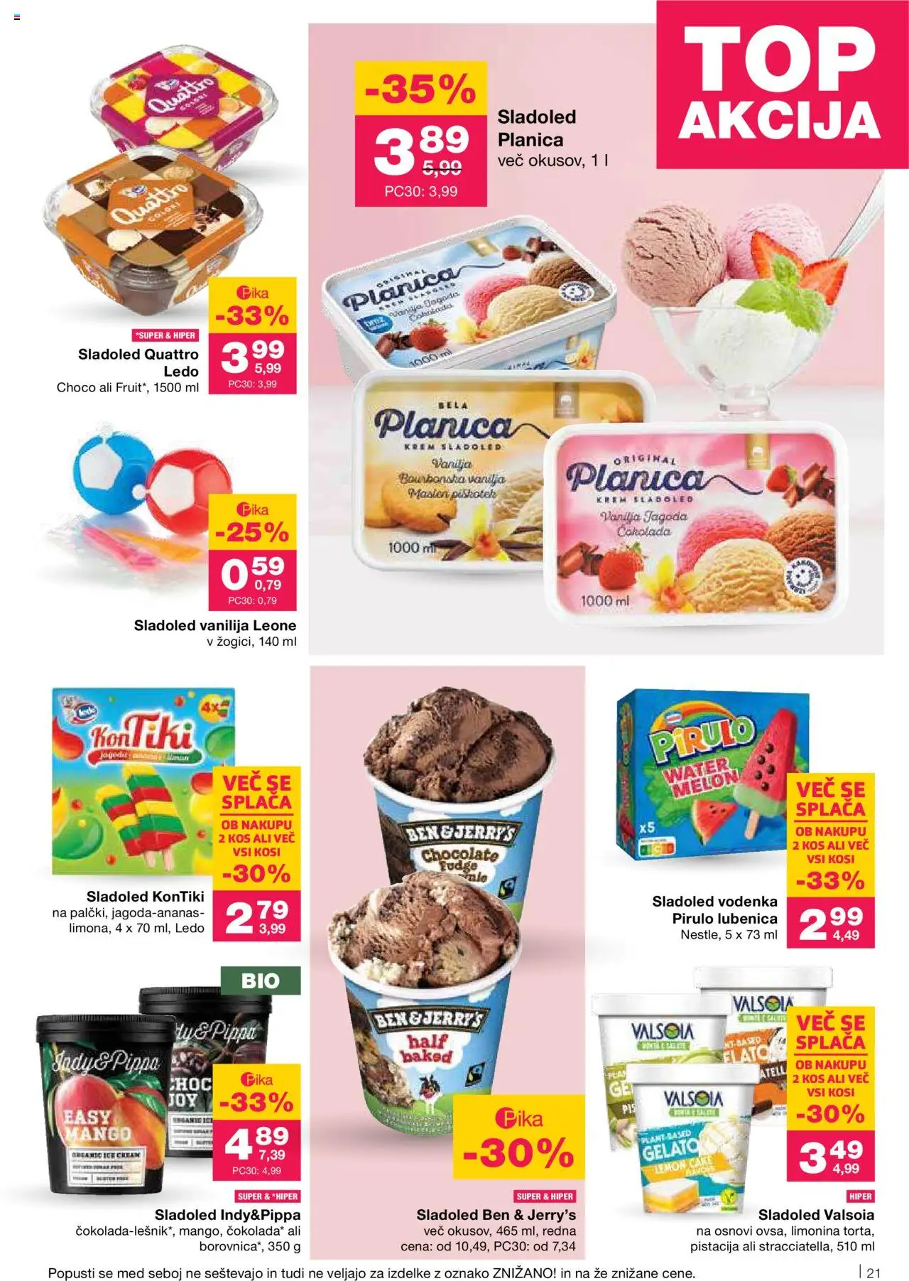Mercator katalog │ velja od 10.07.2025 | Stran: 23 | Izdelki: Lubenica, Kos, Cokolada, Sladoled