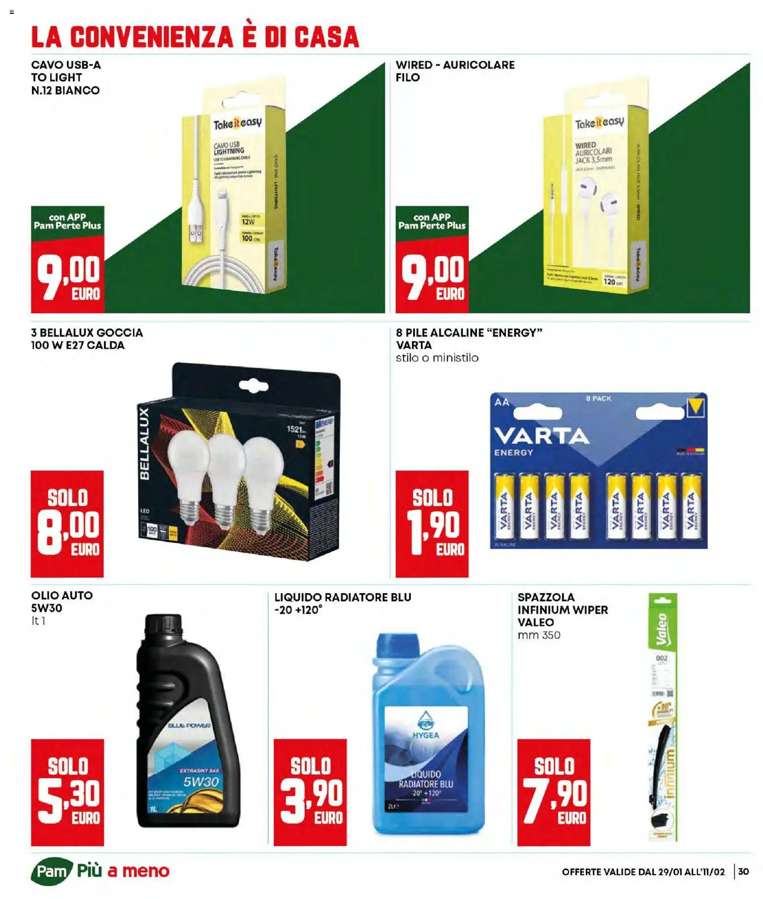 Volantino Panorama del 29.01.2026 | Pagina: 30 | Prodotti: Spazzola, Auricolari, Olio, USB