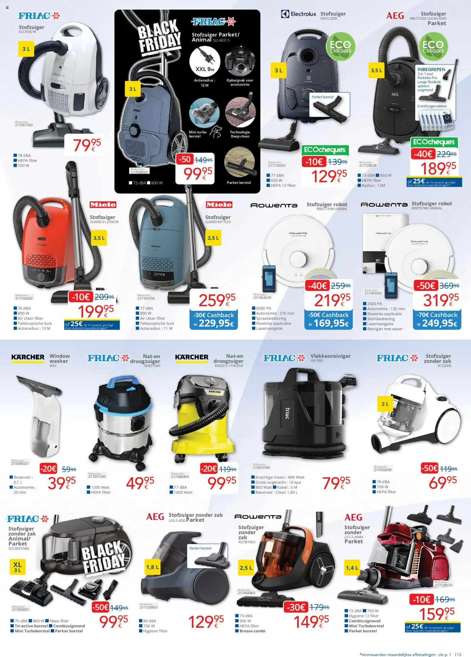 {H1} | Pagina: 15 | Producten: Kabel, Zak, Stofzuiger, Robot